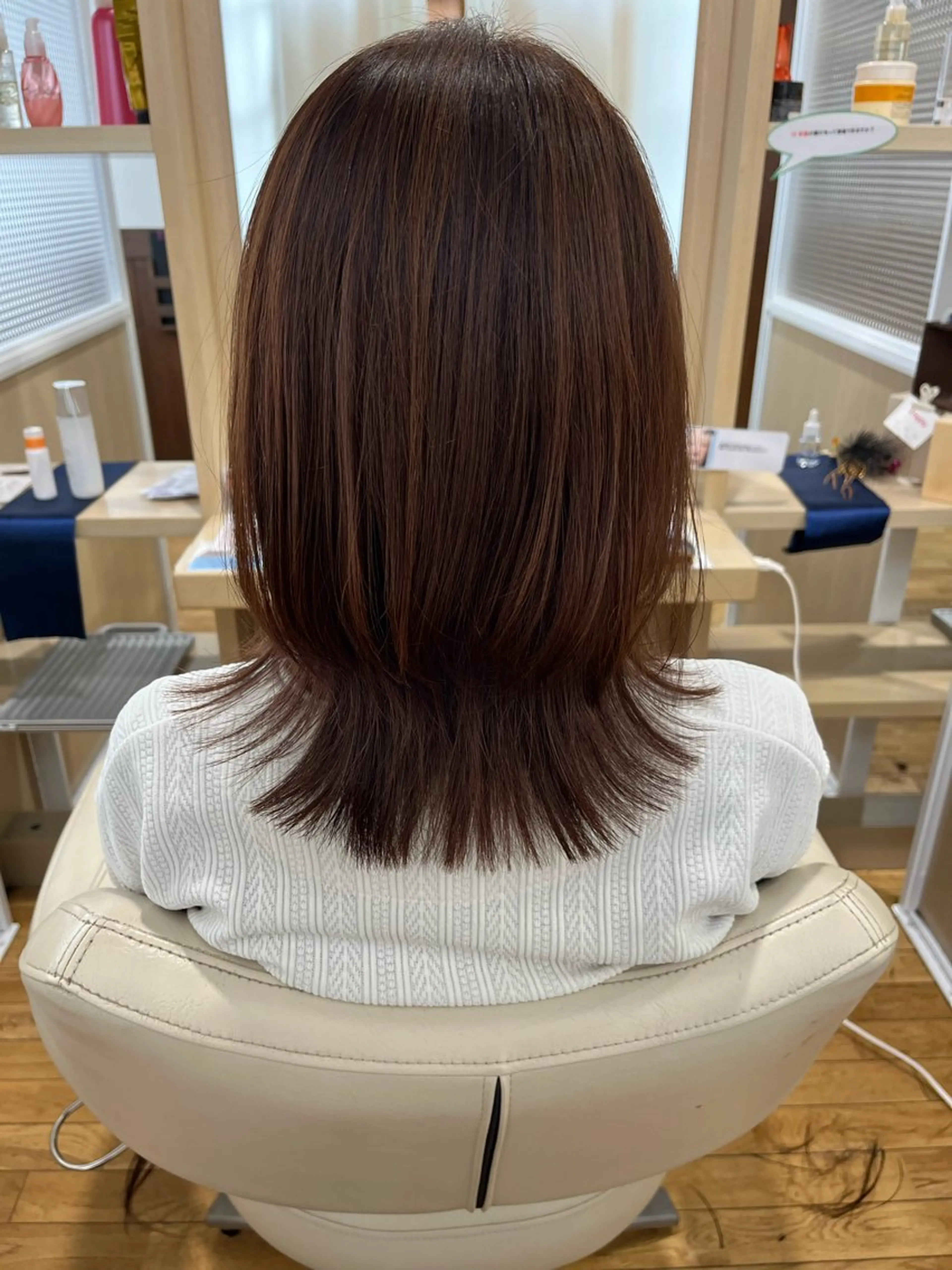 セミロング カラー カット ヘアカラー トリートメント 鈴木 結のヘアスタイル