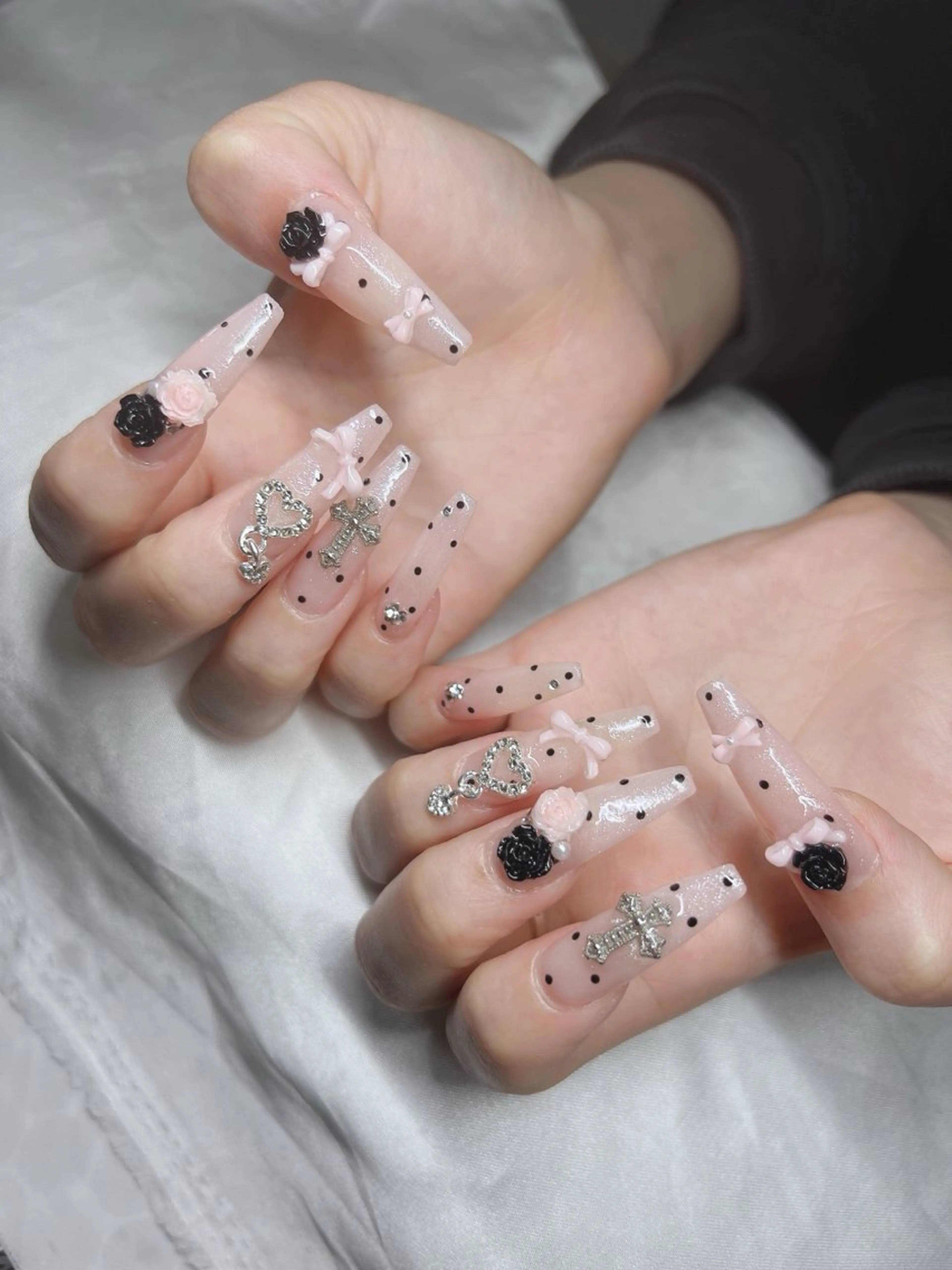 ネイル 長さ出し グラデーション キラキラネイル マグネットネイル ニュアンスネイル Lee Nails チップ長さだし専門店のネイルデザイン