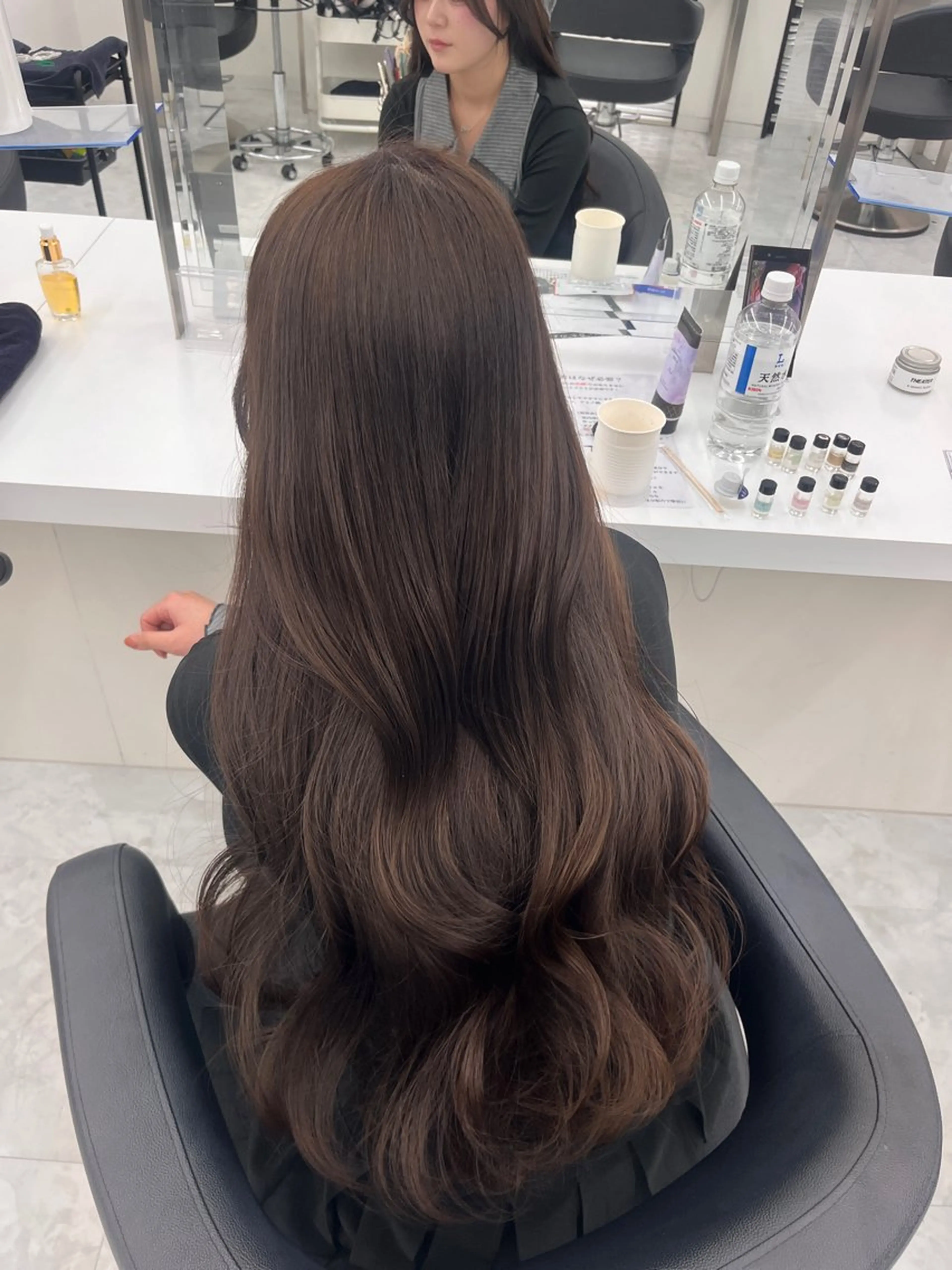 ロング ヘアカラー トリートメント ヘッドスパ ♡ナチュラルガーリー ♡ベージュ♡RINAのヘアスタイル