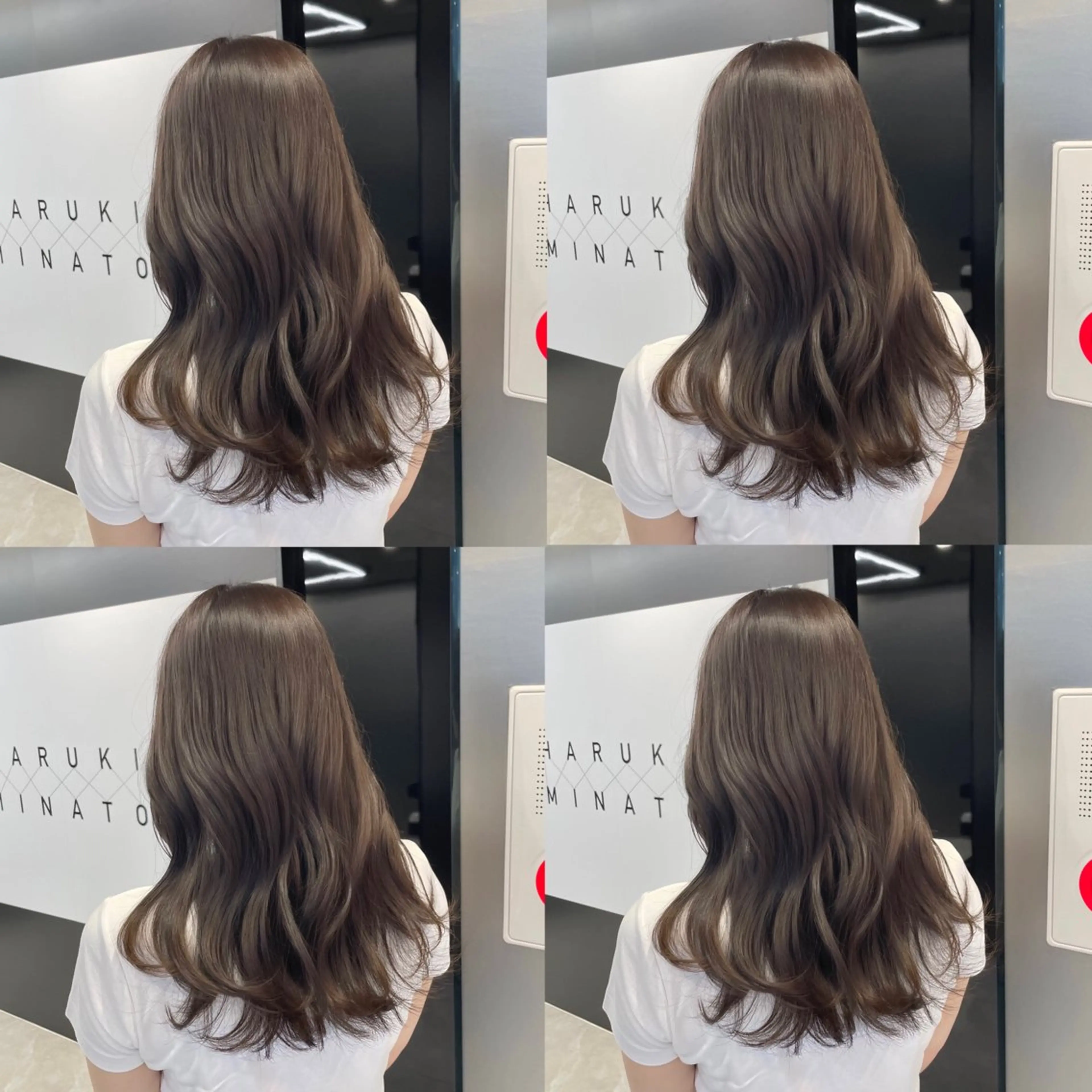 ロング カラー ヘアアレンジ ブリーチ 透明感カラー グレージュ オリーブグレージュ オリーブグレー 新宿/顔周りカット/ レイヤー/がっきーのヘアスタイル