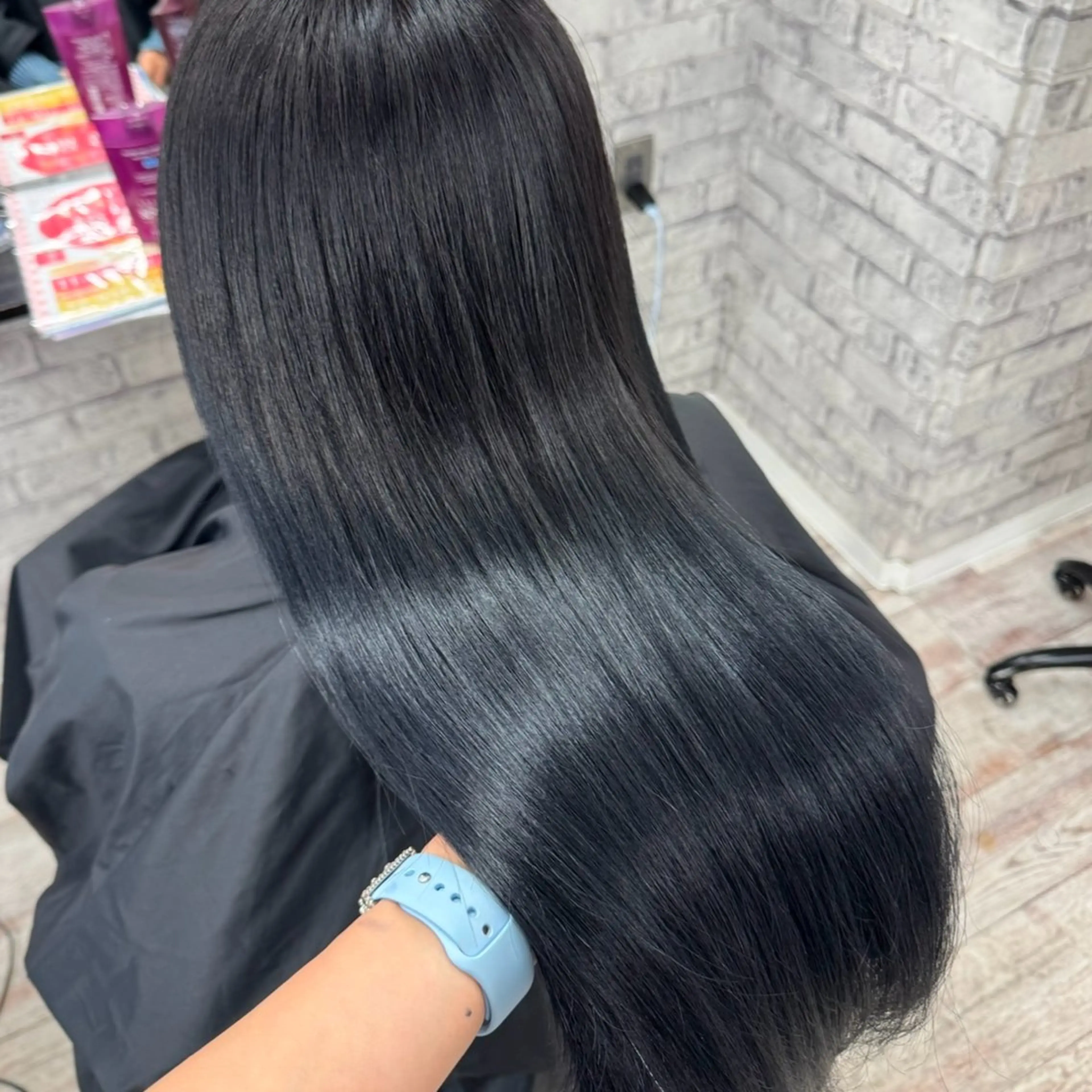 ロング カラー パーマ ヘアアレンジ メンズ 似合わせカラー♡髪質 改善🎀サトカ🍒のヘアスタイル