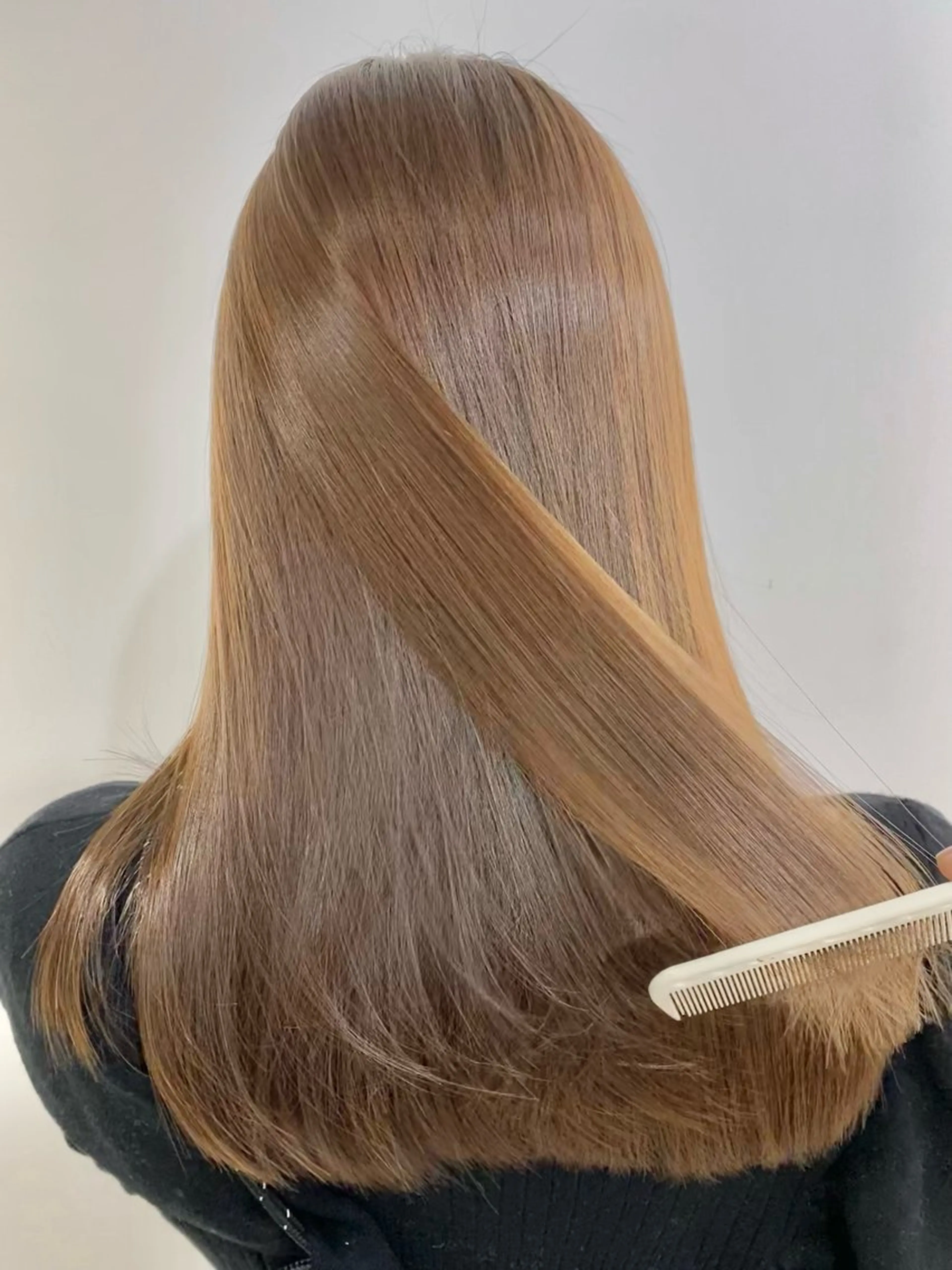 ミディアム カラー 髪質改善 LOVESTOIKE 堂本のヘアスタイル