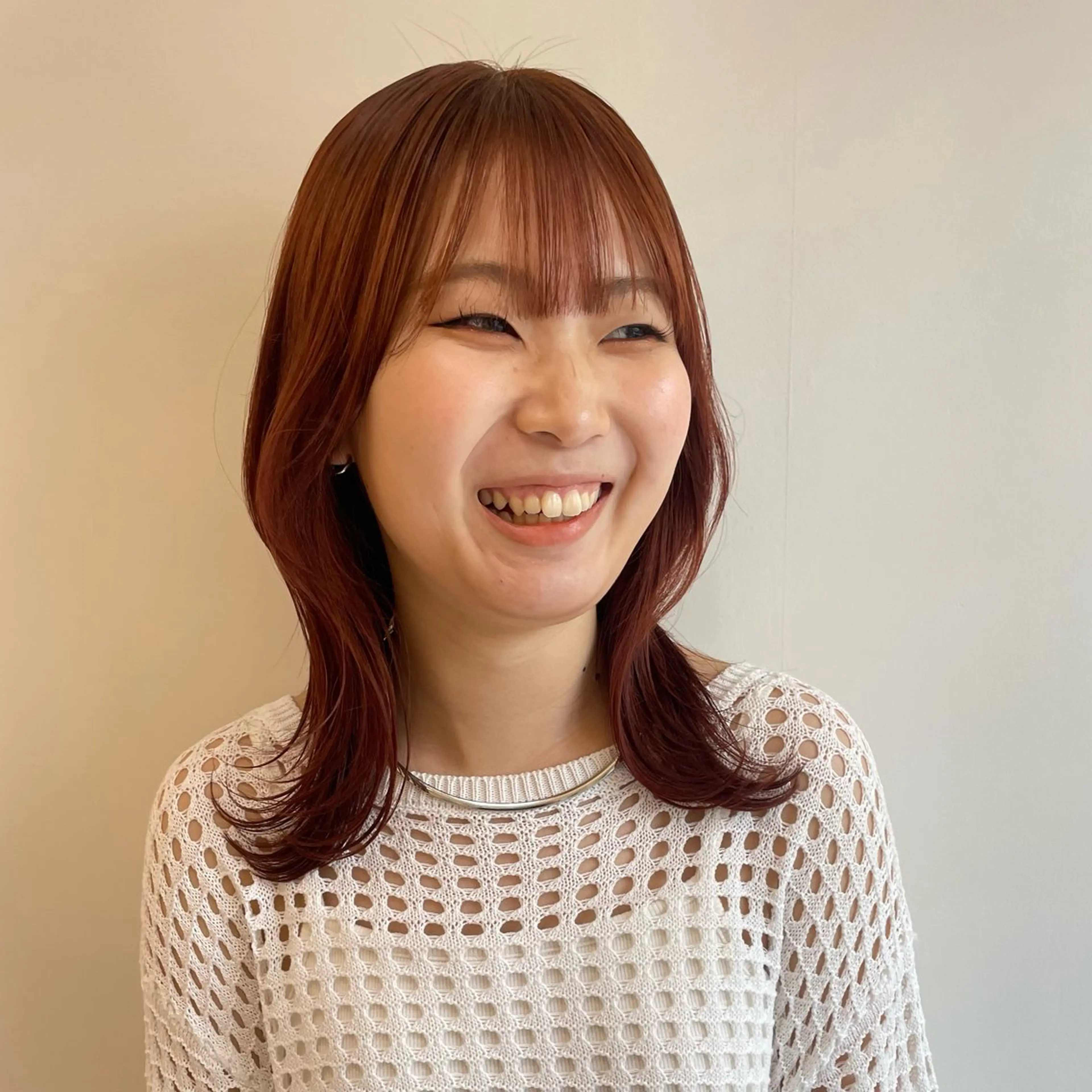 セミロング カラー 田口 花葉のヘアスタイル
