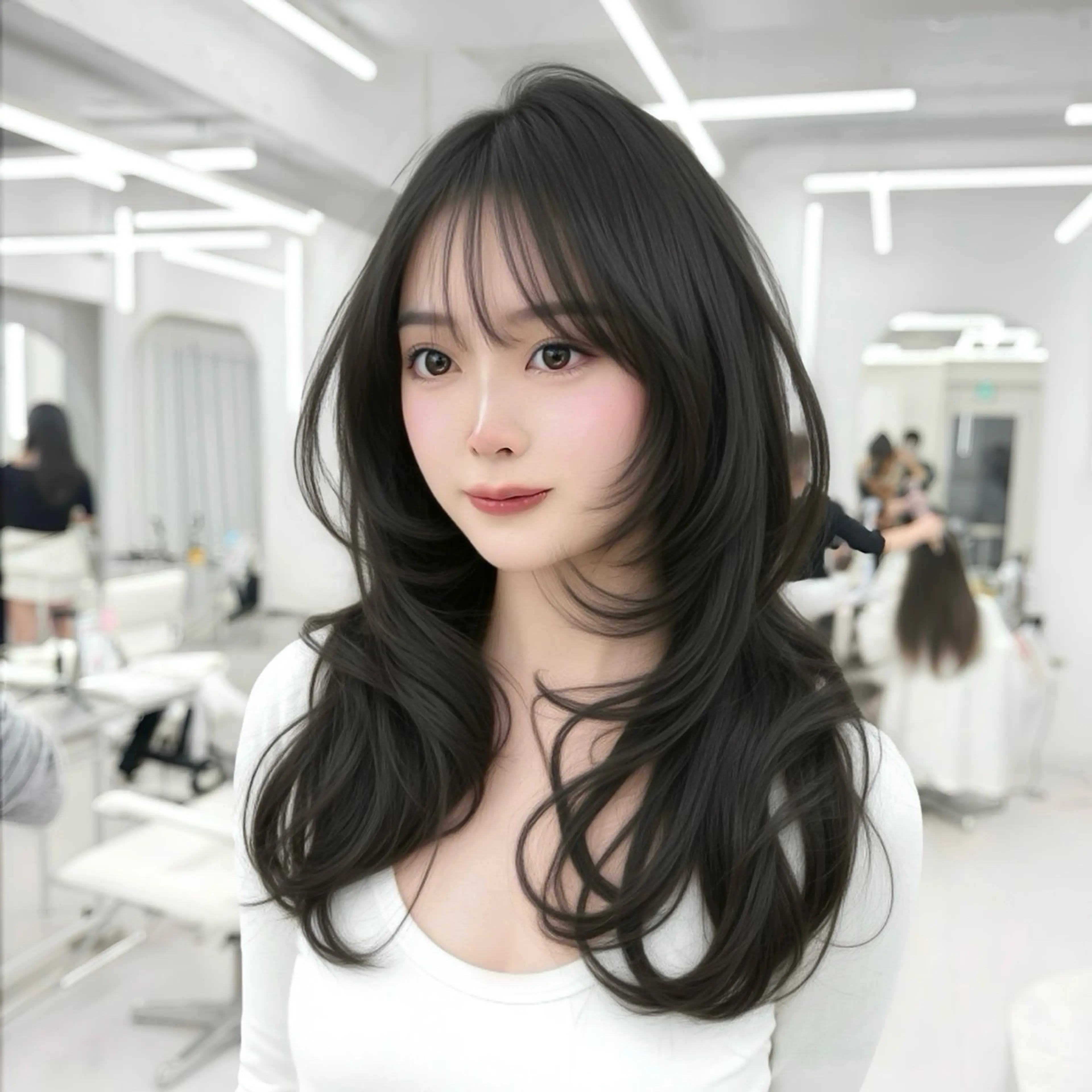 ロング カラー くびれヘア 髪質改善 韓国風ヘア レイヤーカット 似合わせカット カット ヘアカラー トリートメント 韓国ヘア🇰🇷× 髪質改善🫧テルのヘアスタイル