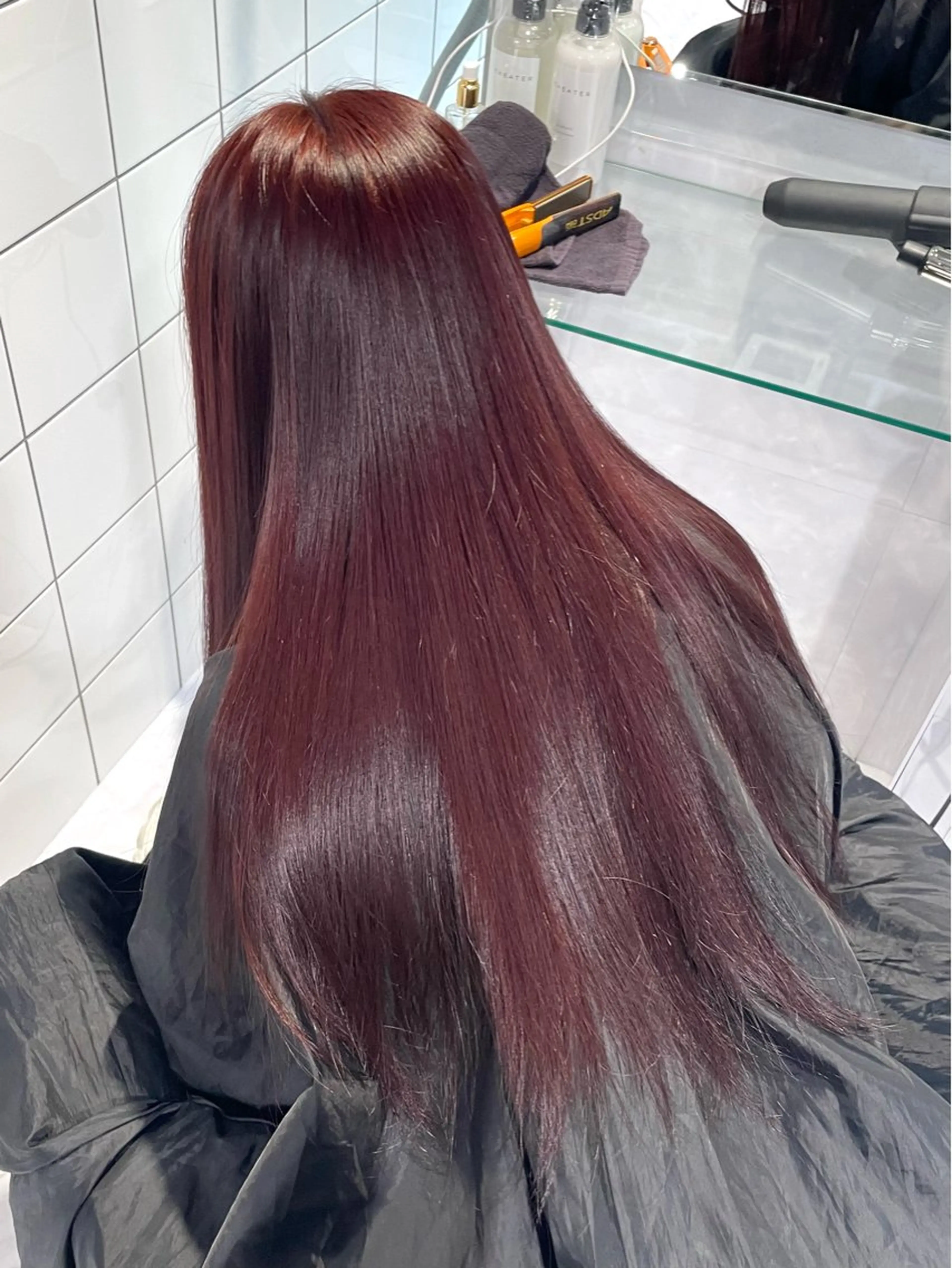 ロング カラー ヘアカラー トリートメント ヘッドスパ ヘアセット 表参道♡暗髪♡ 艶カラー♡アユミのヘアスタイル