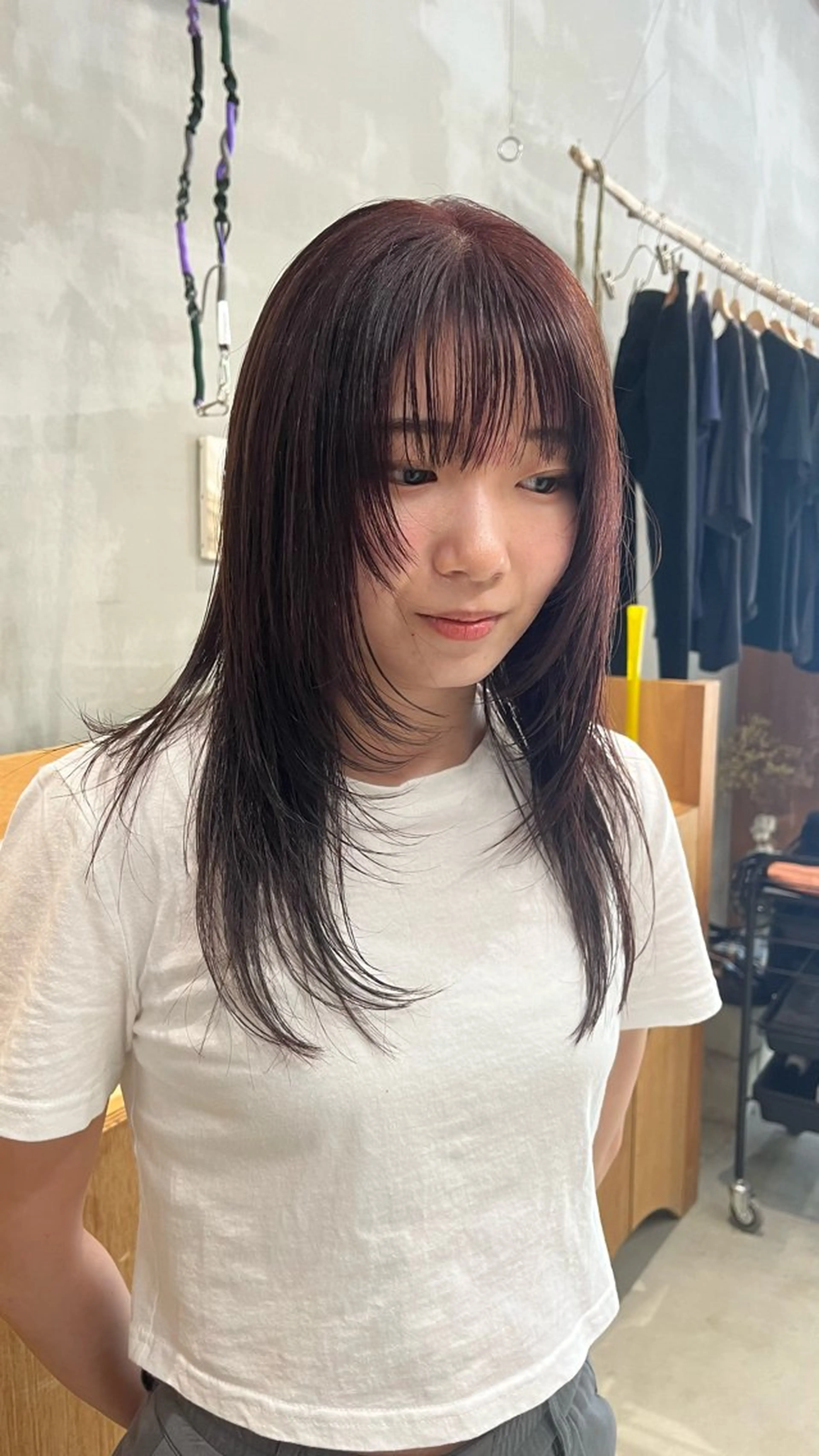 カラー レッドカラー rukia : 試験モデル様募集中のヘアスタイル