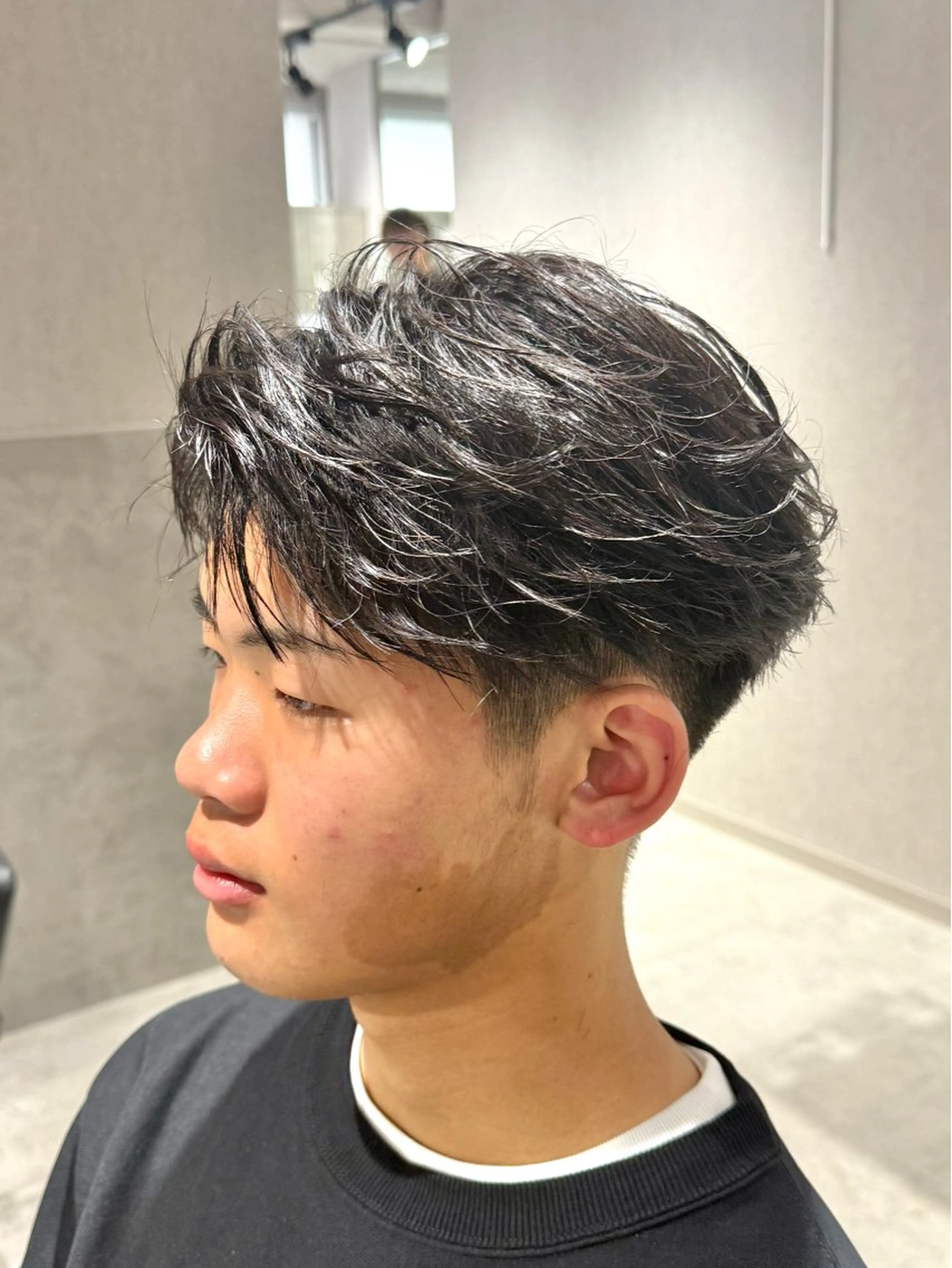 ショート メンズ カット トリートメント 縮毛矯正指名No.1 艶カラー/SHIMAのヘアスタイル