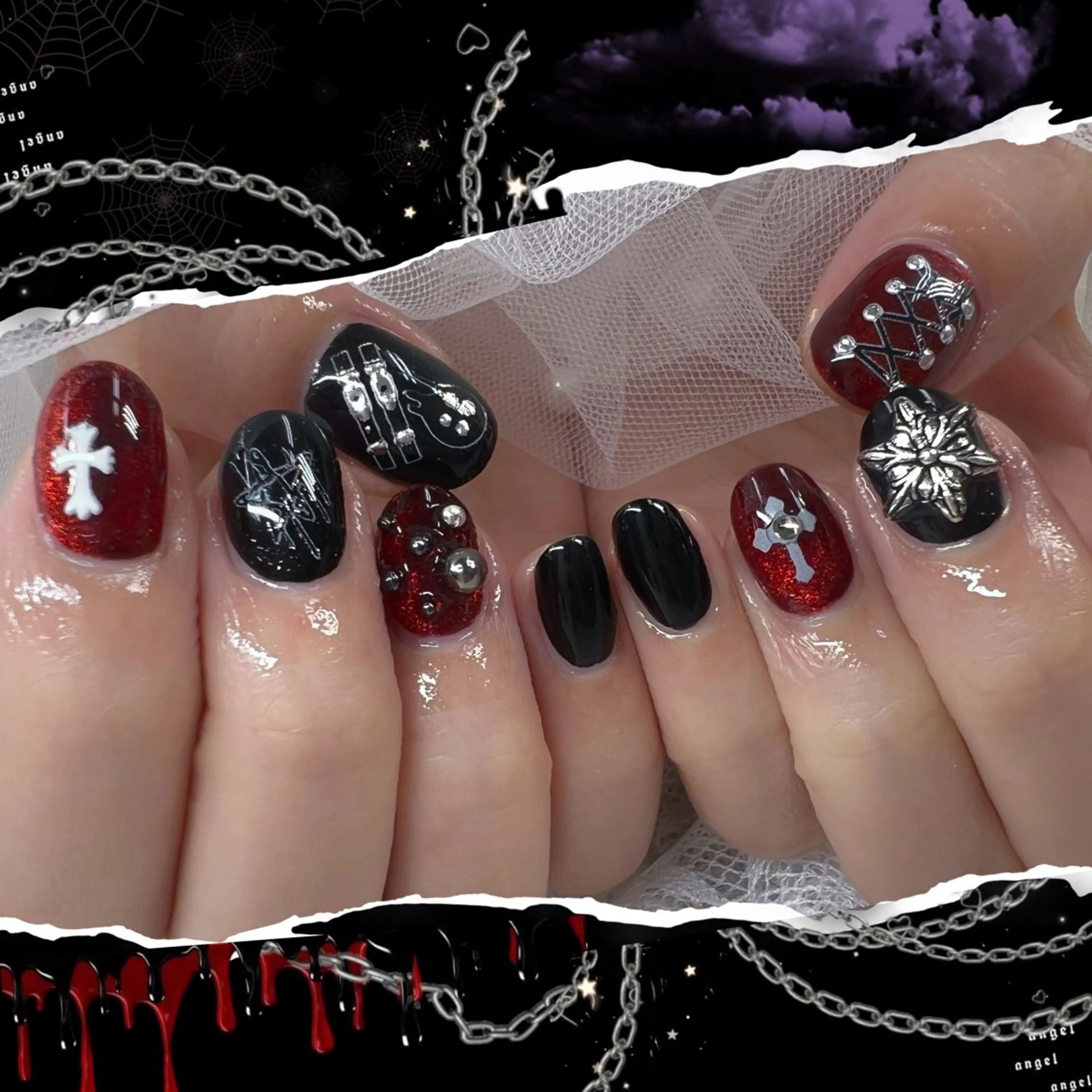 ネイル チークネイル フレンチネイル ガーリー ガラスフレンチ グラデーション ハンドネイル Chill Nailsalonのネイルデザイン