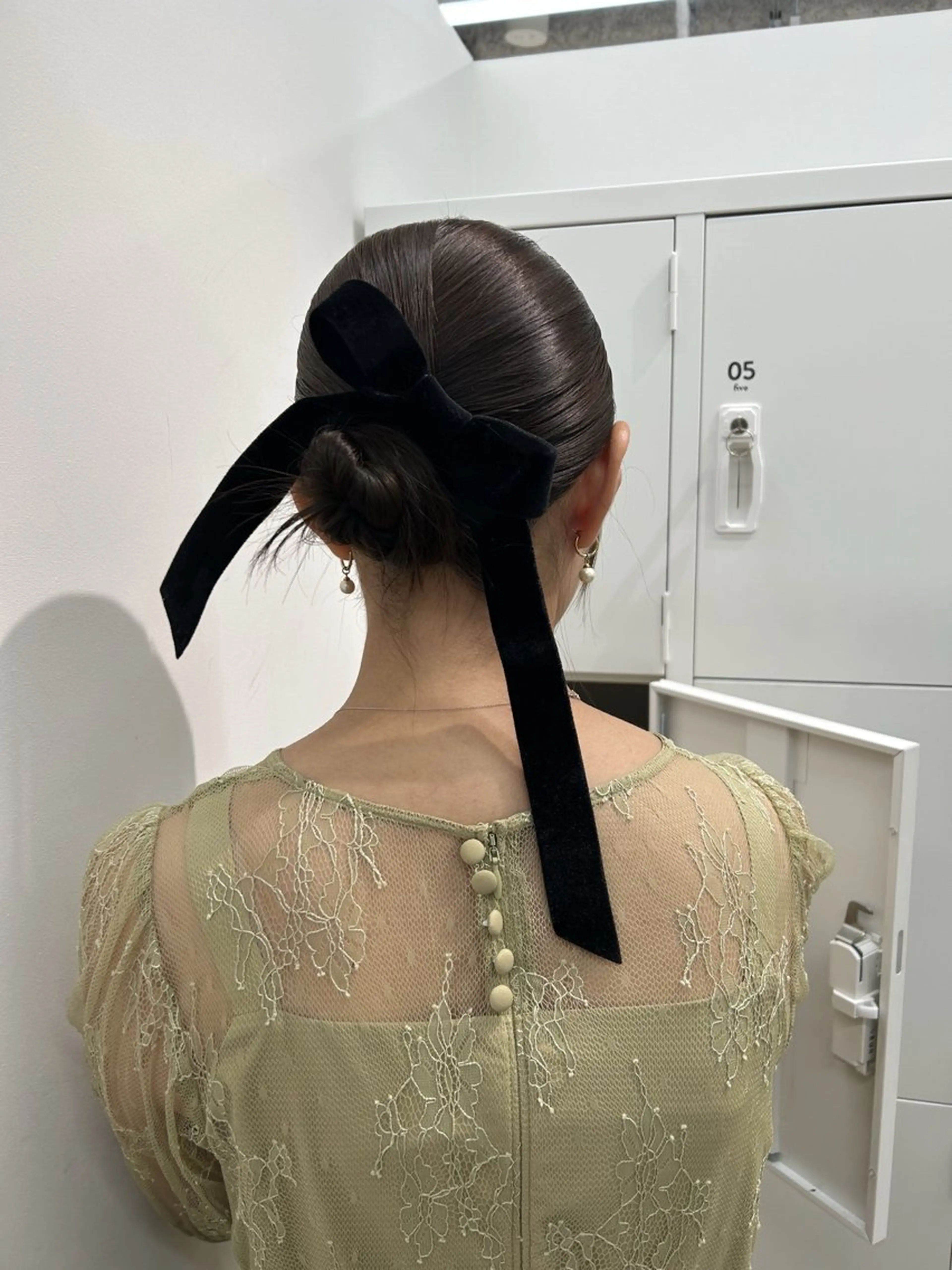 ミディアム ヘアアレンジ _WHITE 天神店 YUMEKA🐻のヘアスタイル