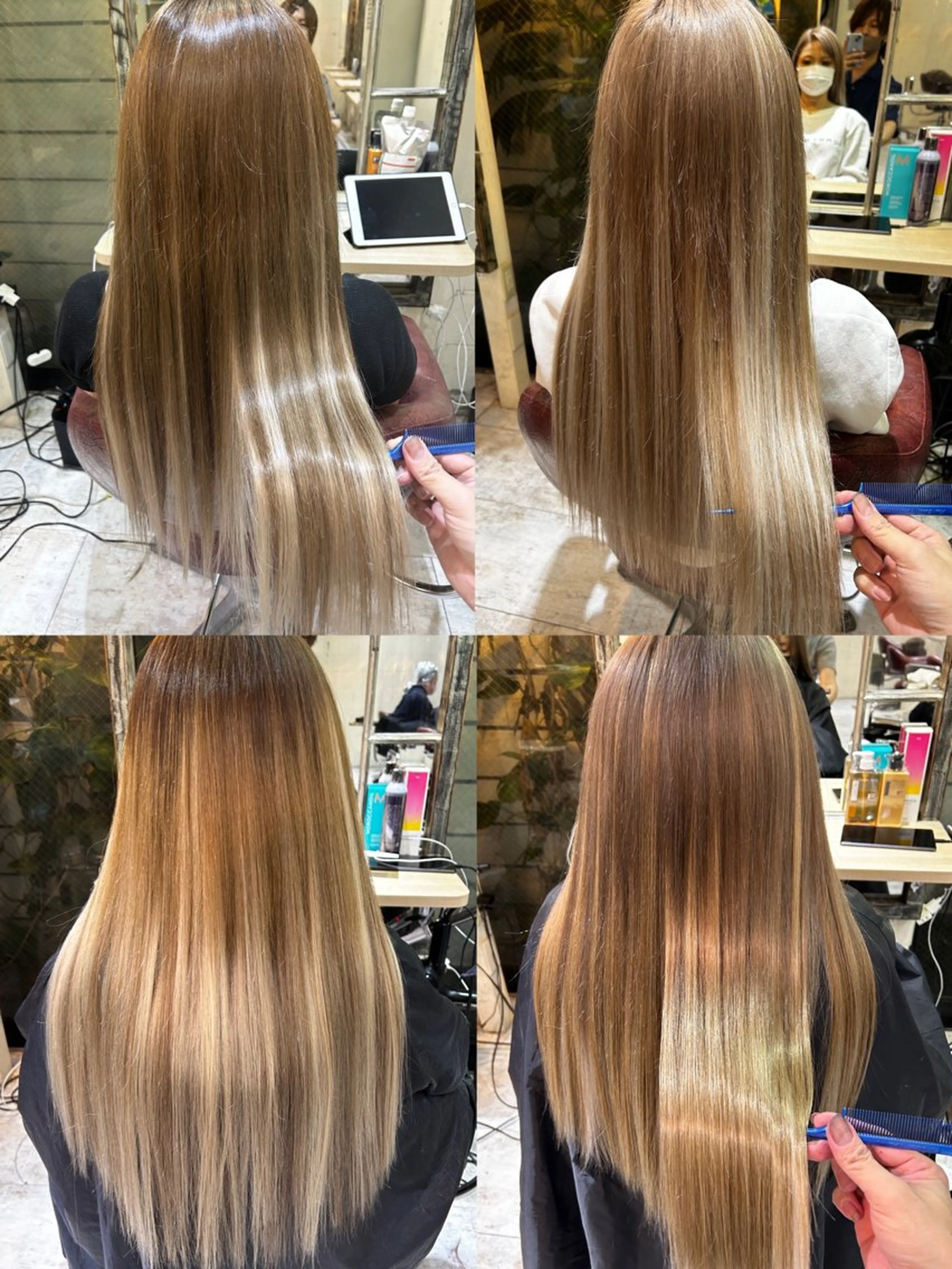 ロング カラー ササ キのヘアスタイル