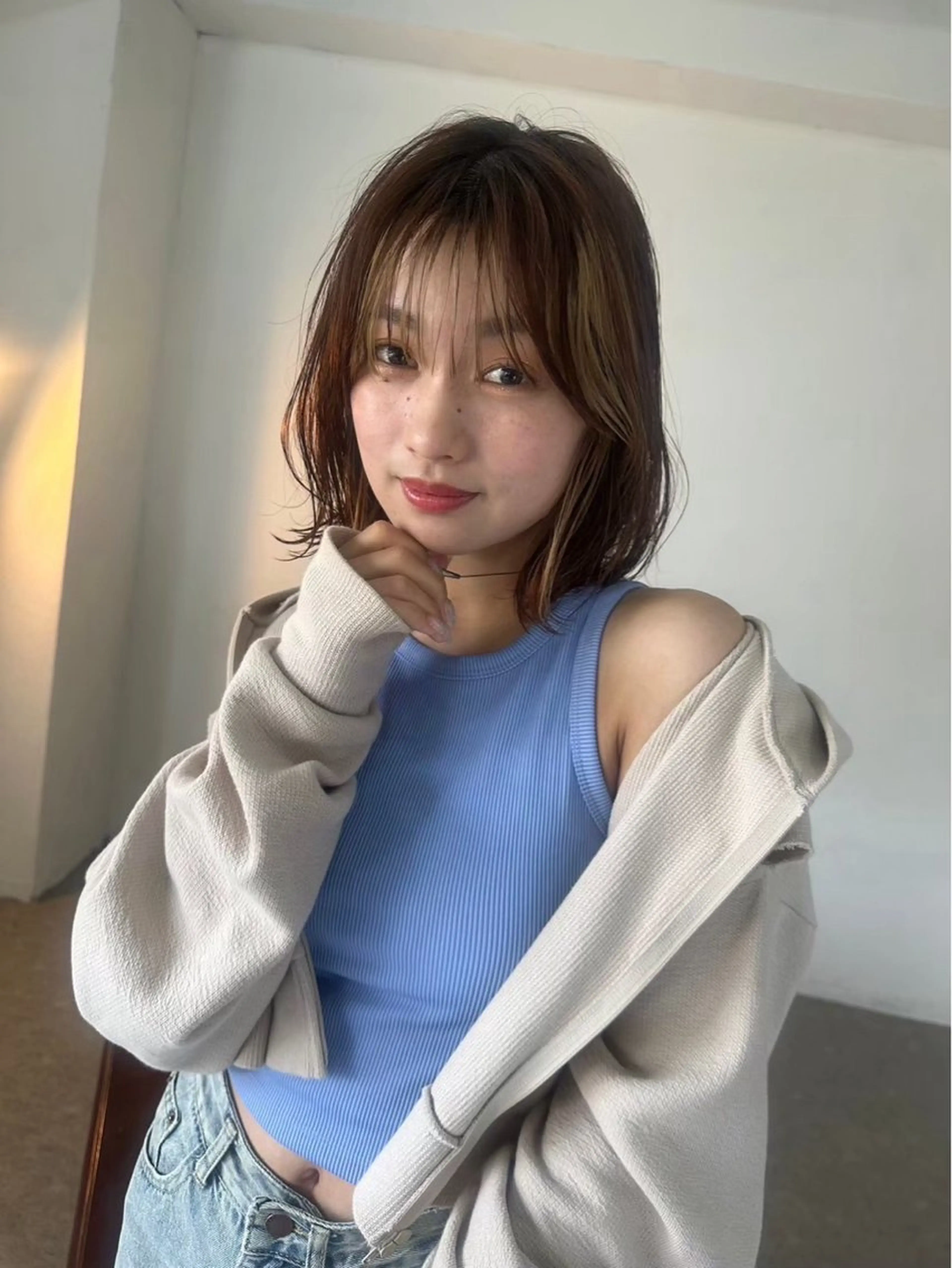 ミディアム カット ヘアカラー トリートメント _WHITE 天神店のヘアスタイル