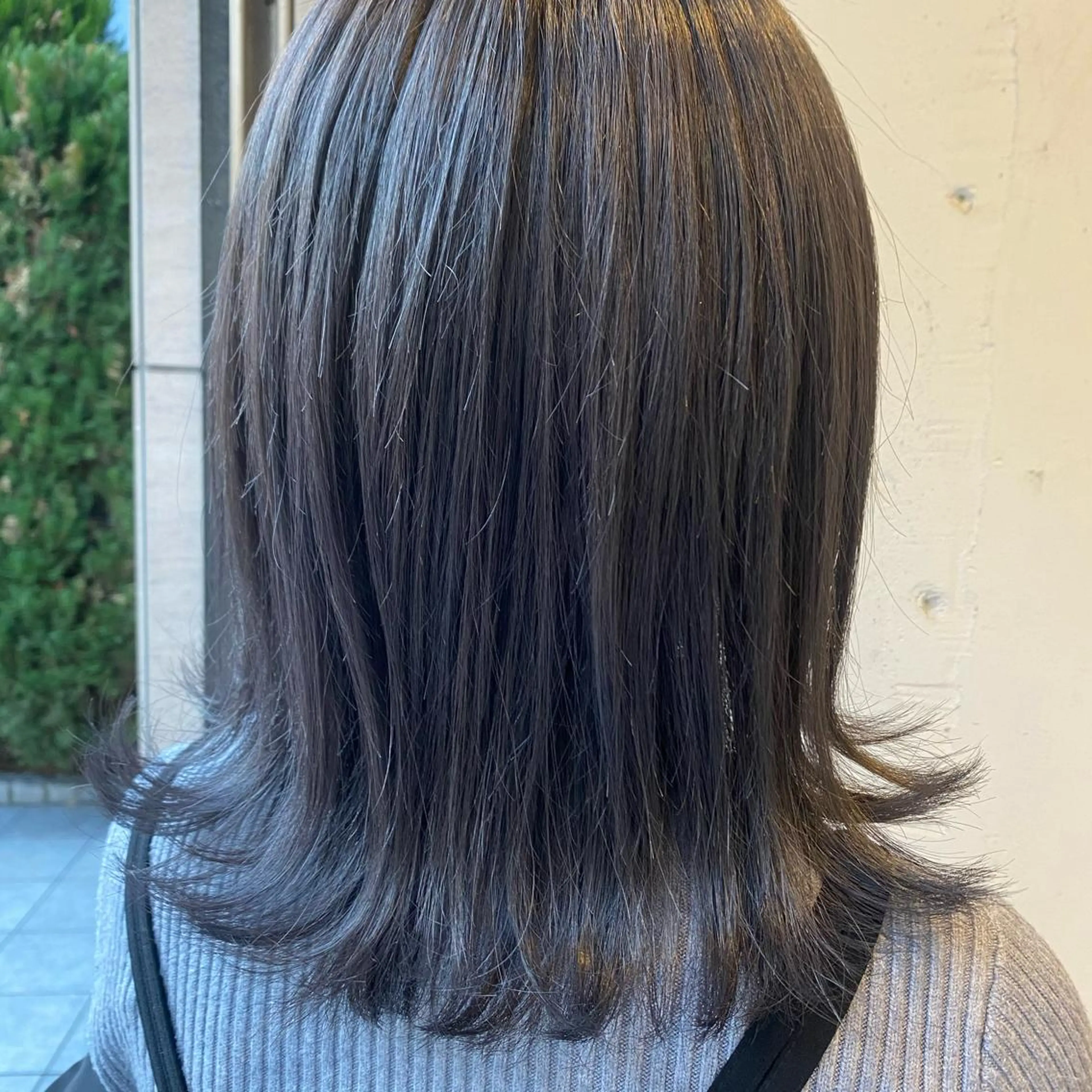 ミディアム カラー アディクシーカラー ブリーチ 透明感カラー グレージュ ラベンダーカラー ヘアカラー トリートメント 💚 nao💚のヘアスタイル