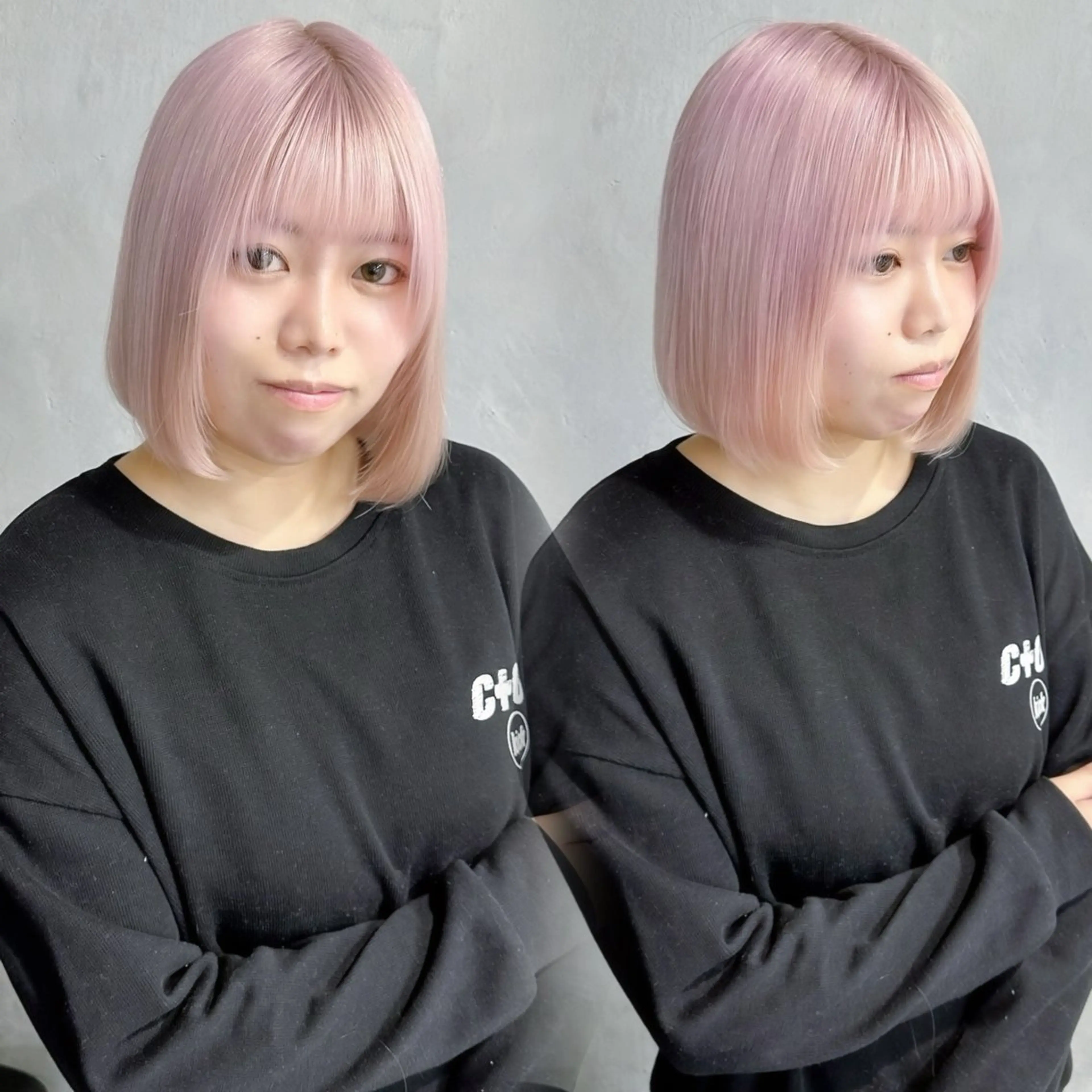 ミディアム カラー 艶髪ハイトーン ちひろ🌙+.°のヘアスタイル