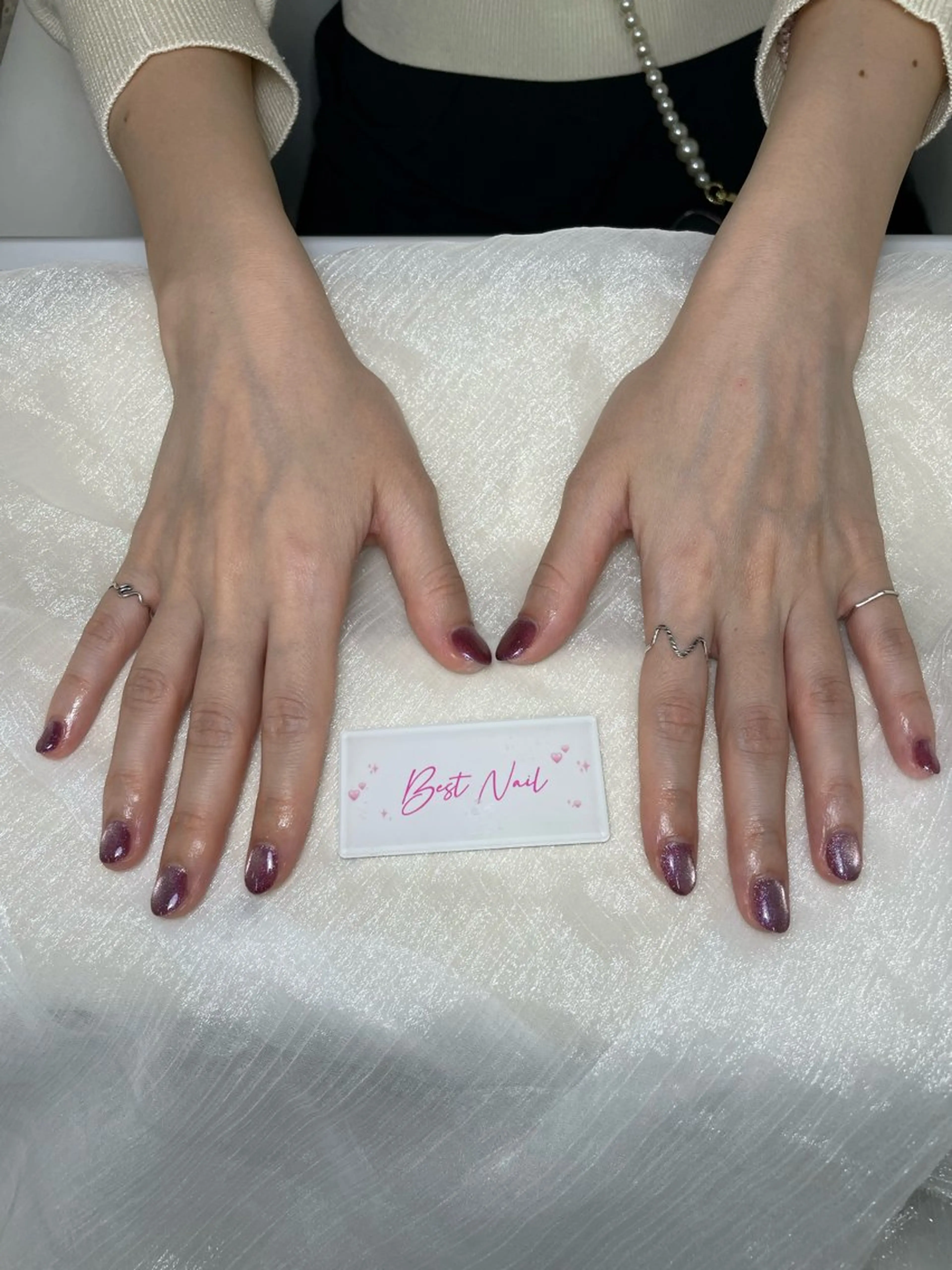 ネイル マグネットネイル ビー玉ネイル えん 清水のネイルデザイン