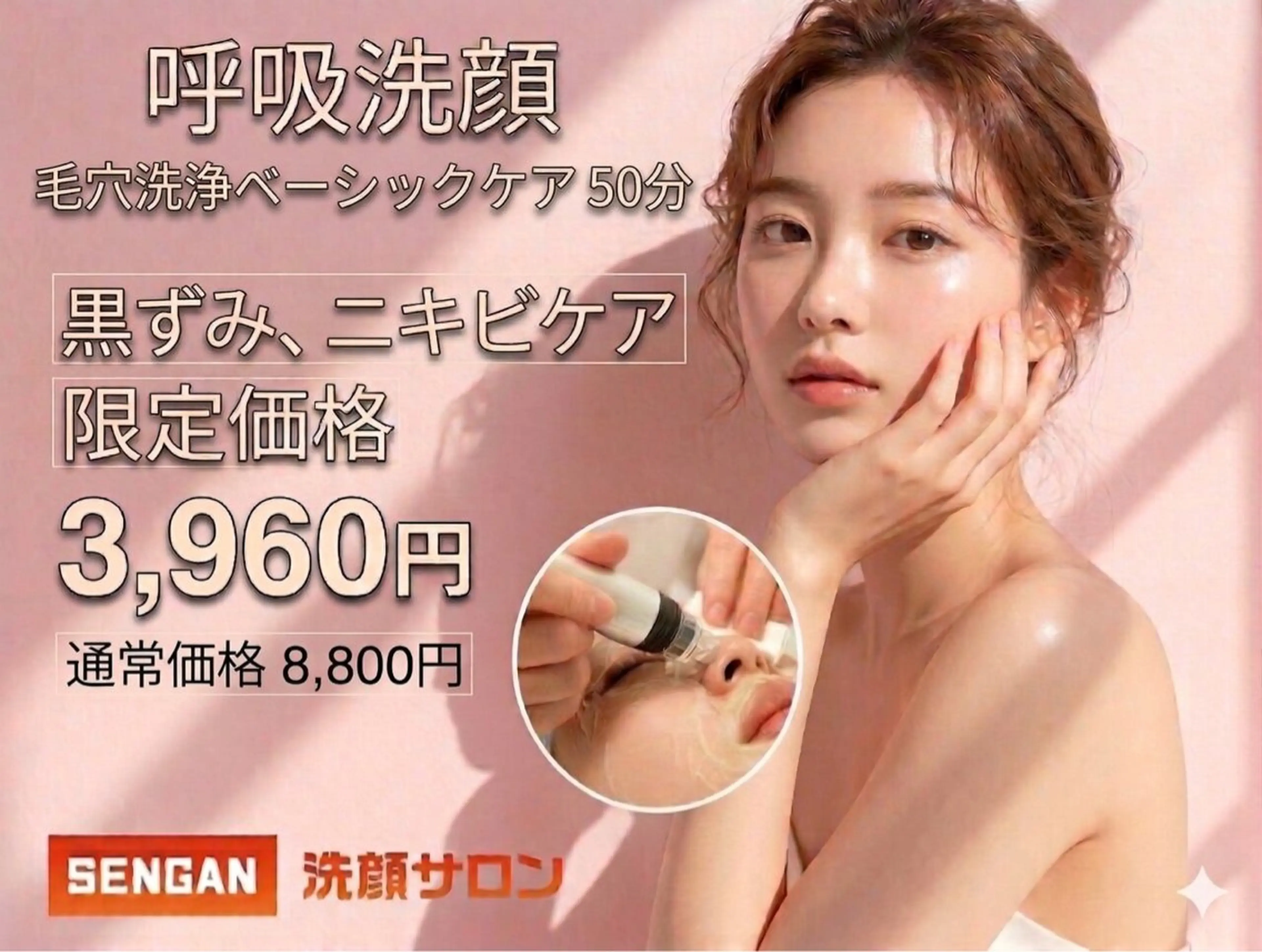 ★1【特別MENU】毛穴洗浄30分　¥6,600→の写真