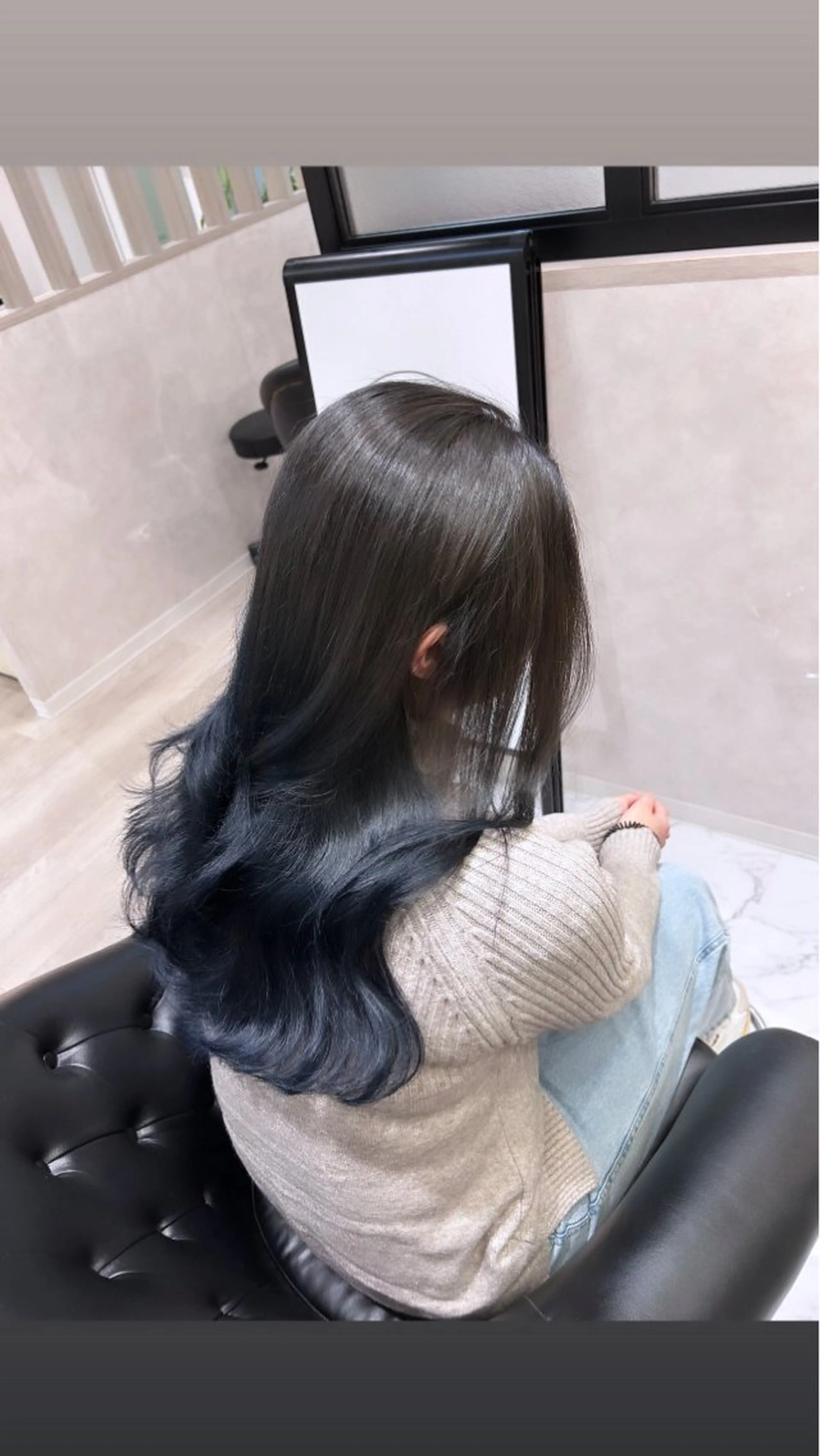 ロング カラー カット ヘアカラー トリートメント emi/髪質改善/ 韓国風/艶カラーのヘアスタイル