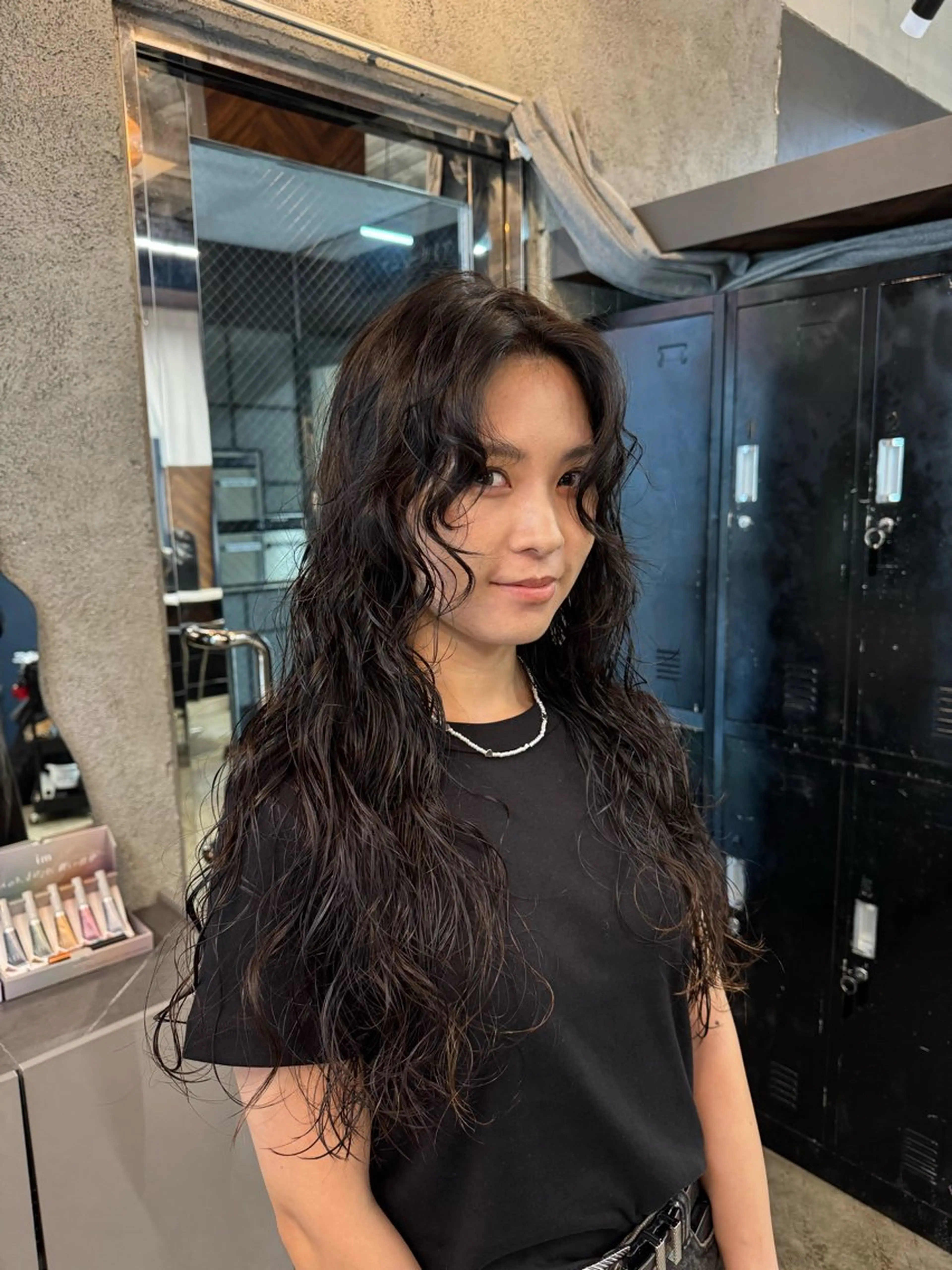 ロング カラー パーマ ロング カット ヘアカラー パーマ 早瀬裕之 パーマのヘアスタイル
