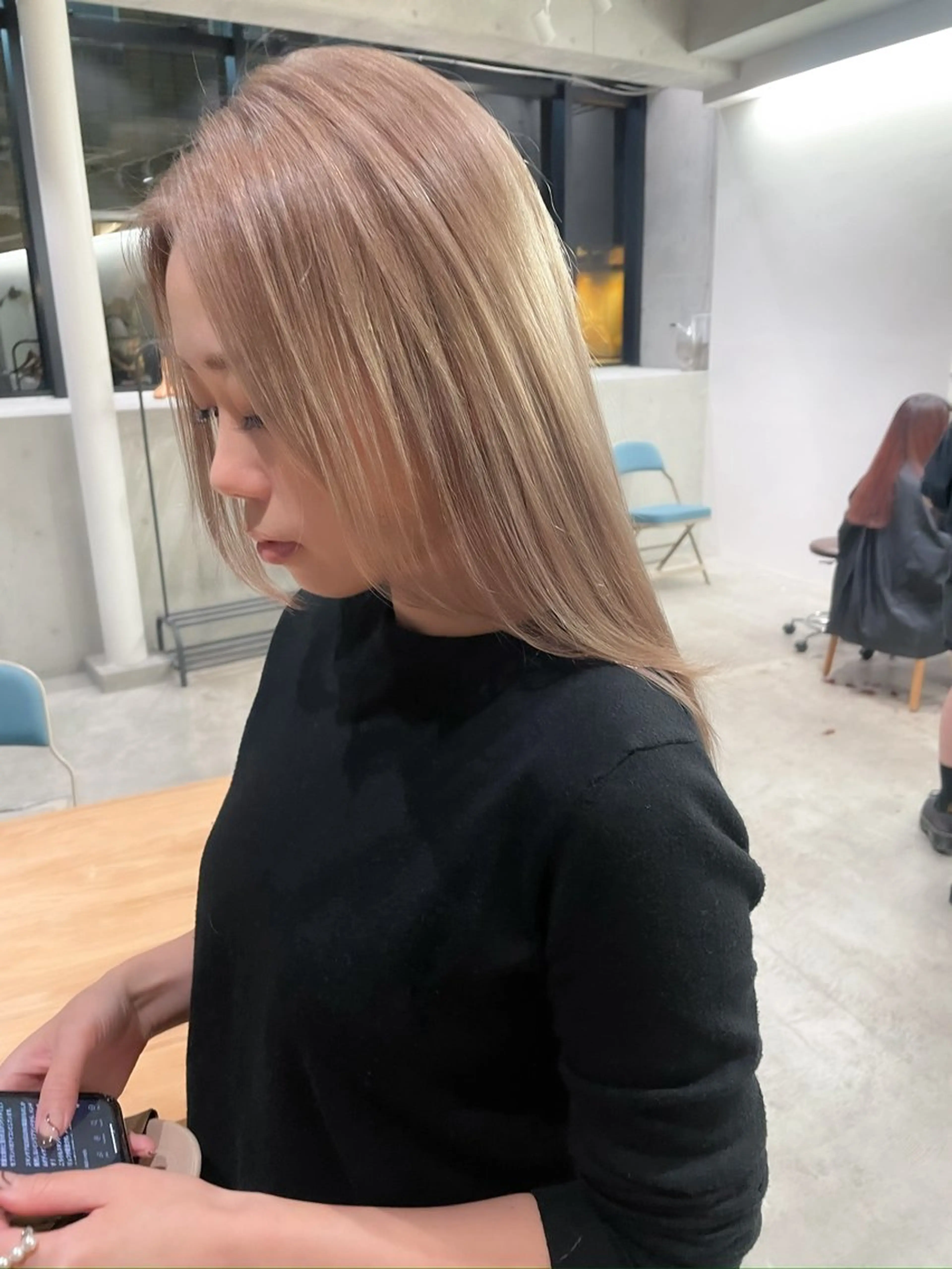 ミディアム カラー ヘアアレンジ ミニボブ/ブリーチ 🌈MISATOのヘアスタイル