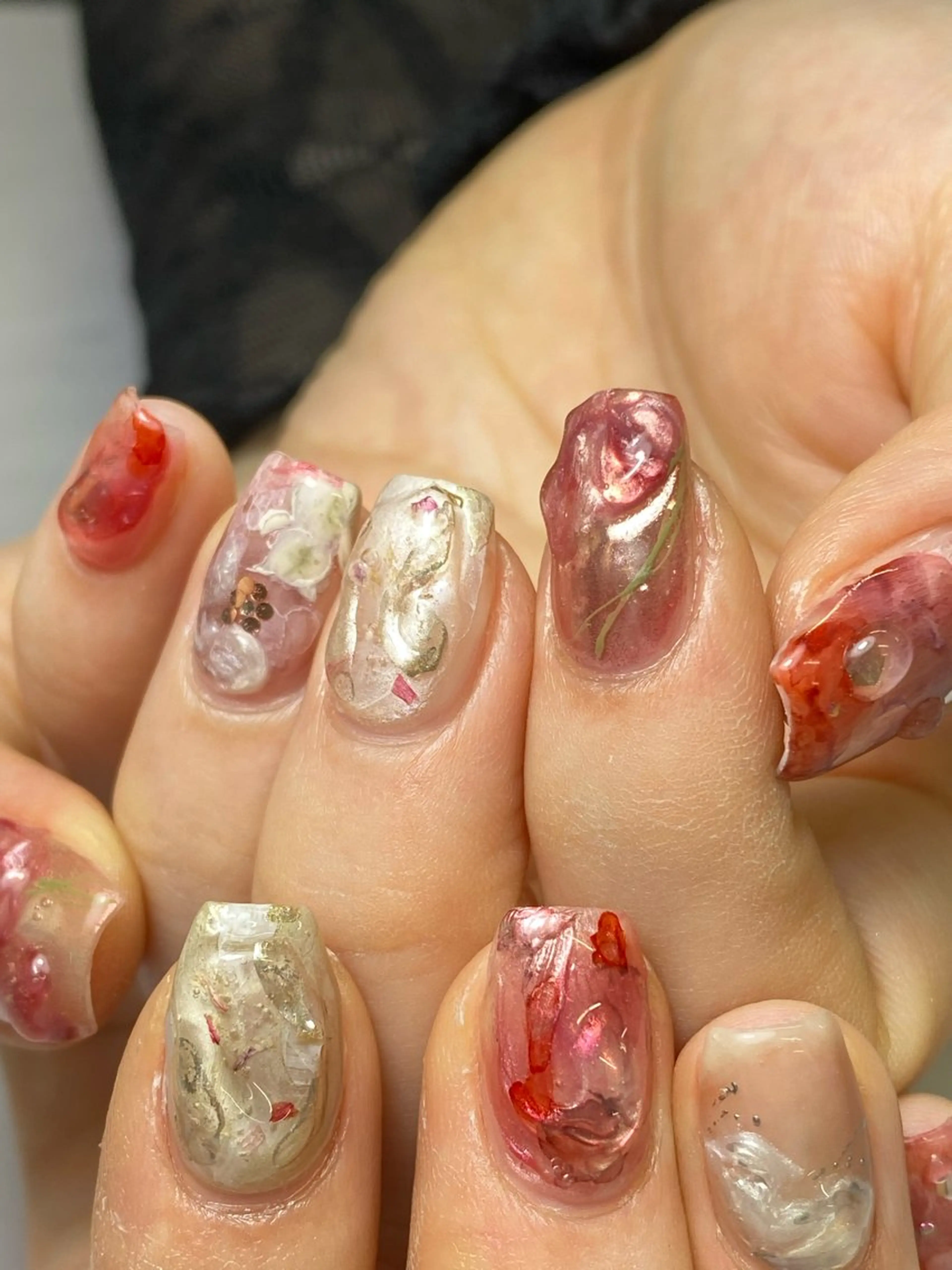 ネイル 成人式 フラッシュネイル フレンチネイル ジェルネイル 卒業式 ハンドネイル 草加ニュアンスネイル 🌚hersのネイルデザイン