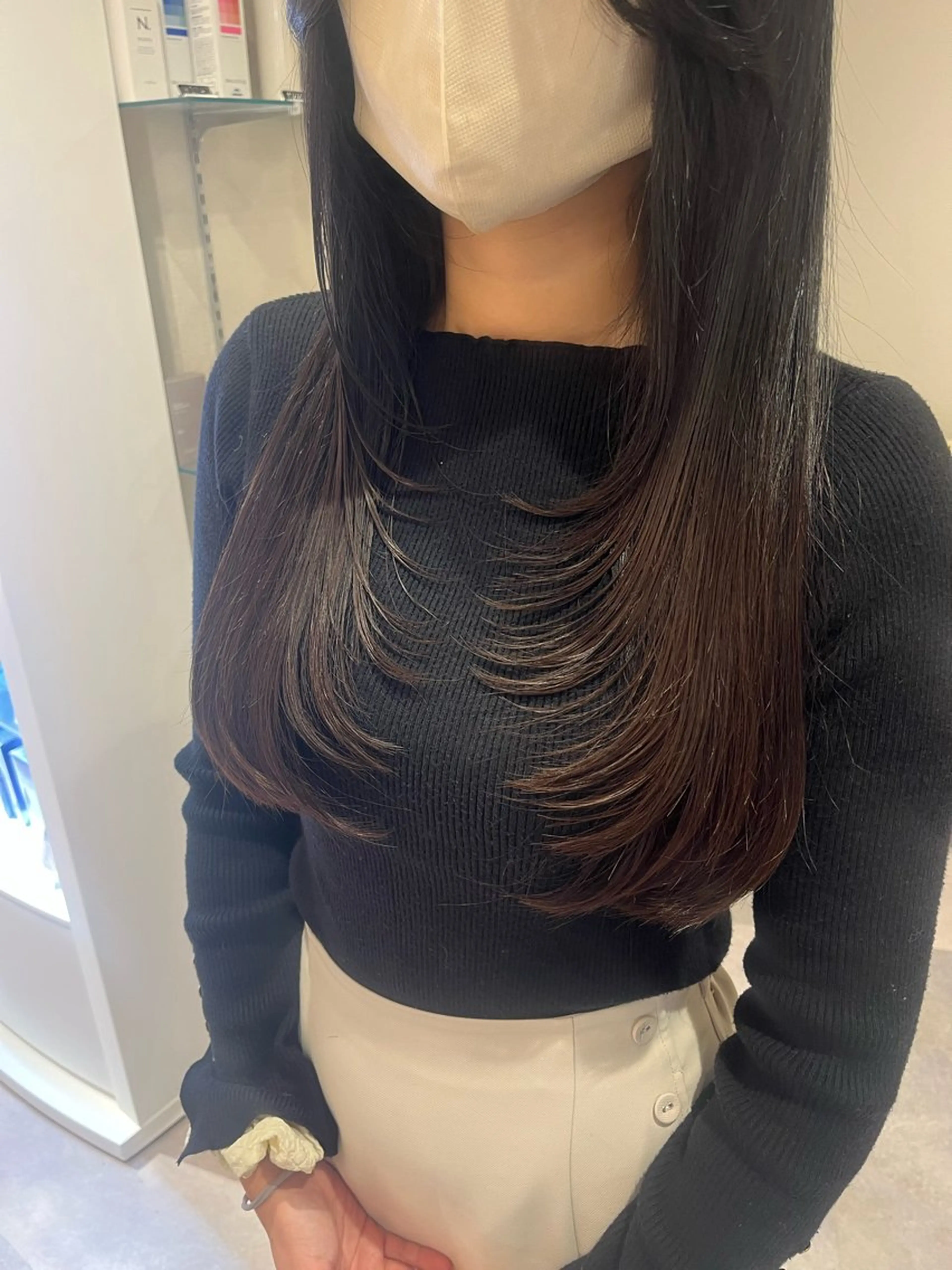 ロング レイヤーカット hair design emii.所属・河野 未空のヘアスタイル