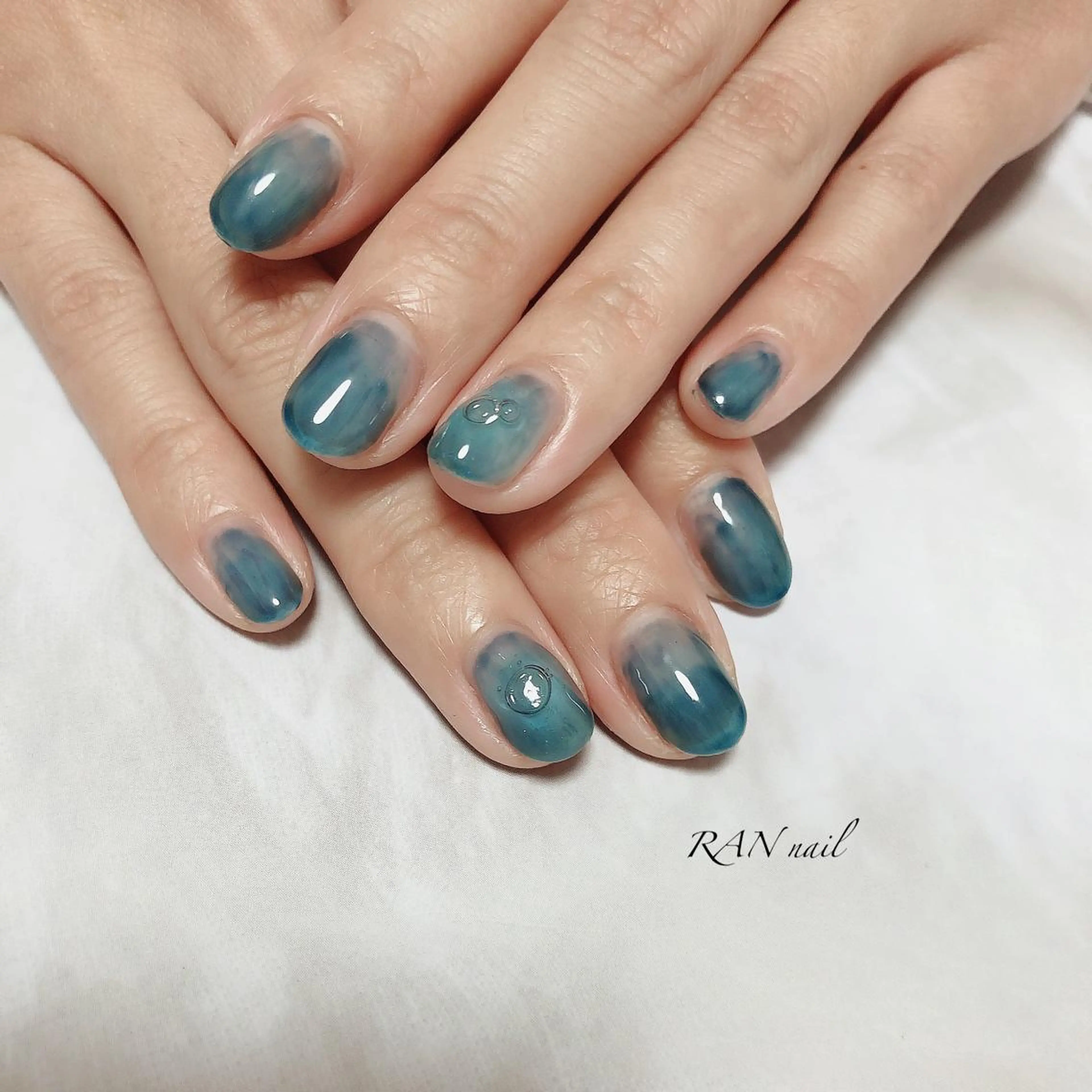 ネイル ジェルネイル 氷ネイル・うるうるネイル オフィスネイル シンプルネイル 夏ネイル ハンドネイル フットネイル RAN nailのネイルデザイン