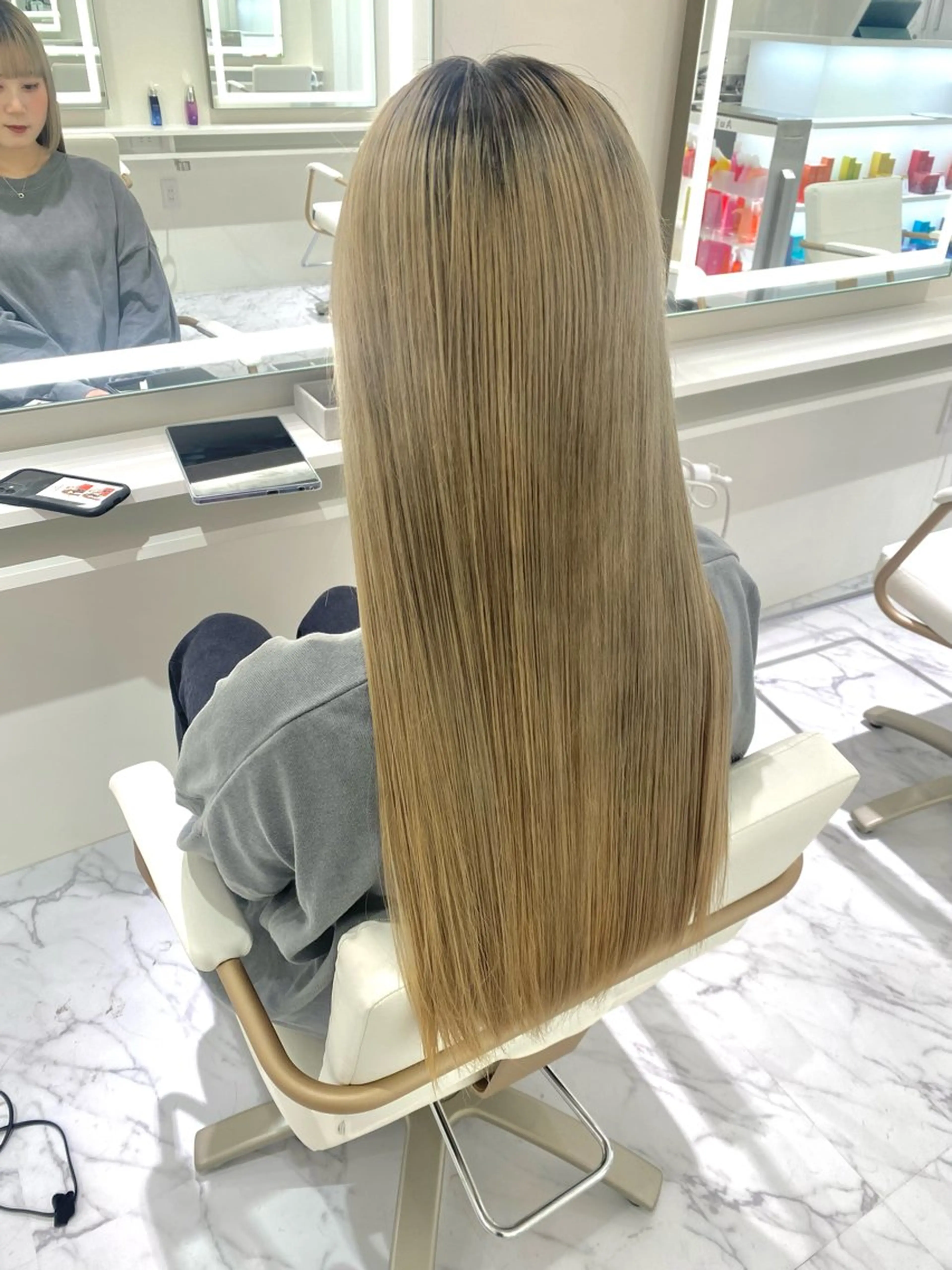 ロング カラー ヘアカラー ParveMix🍀 藤原愛未のヘアスタイル