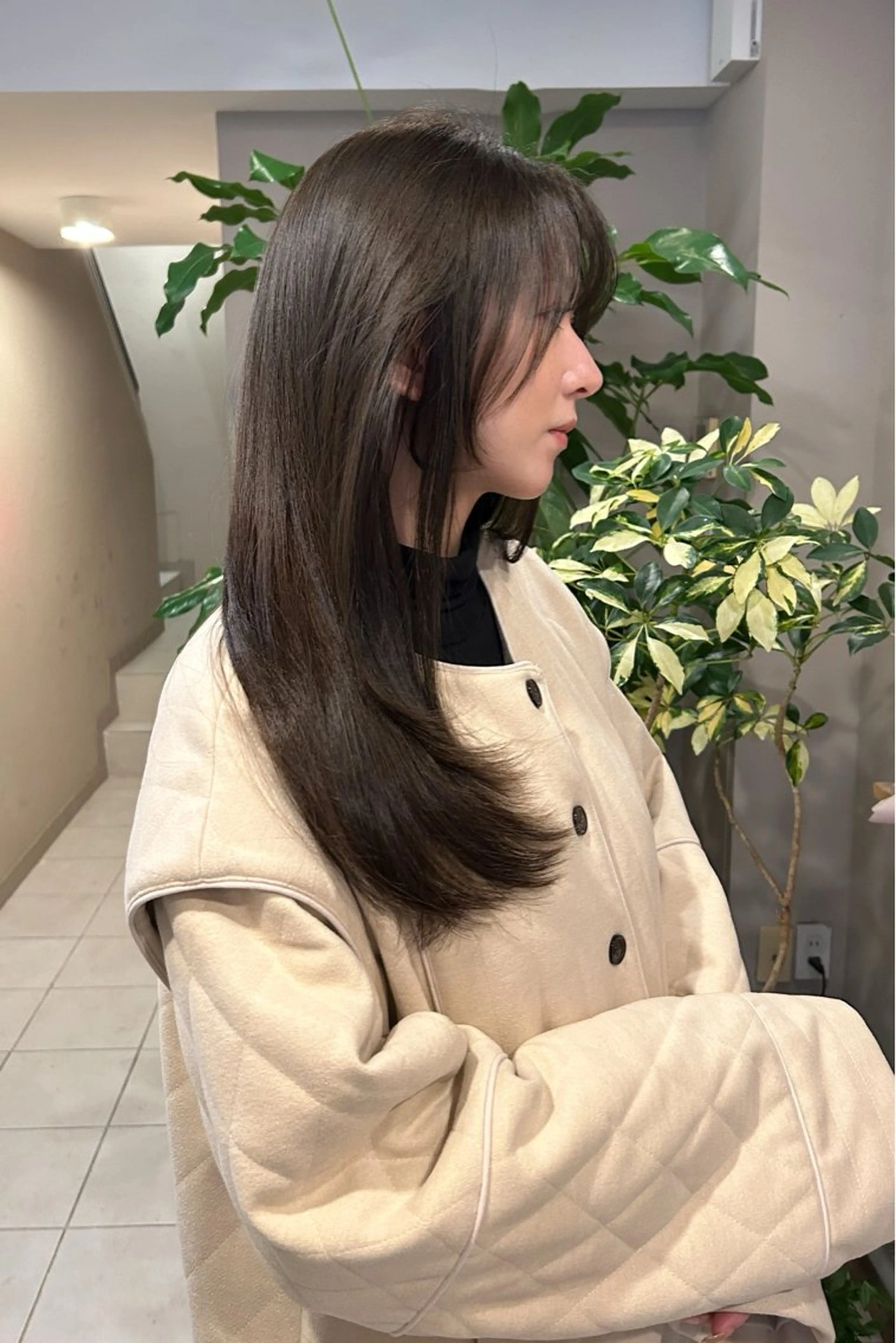 前髪カット＋前髪ストレートの写真