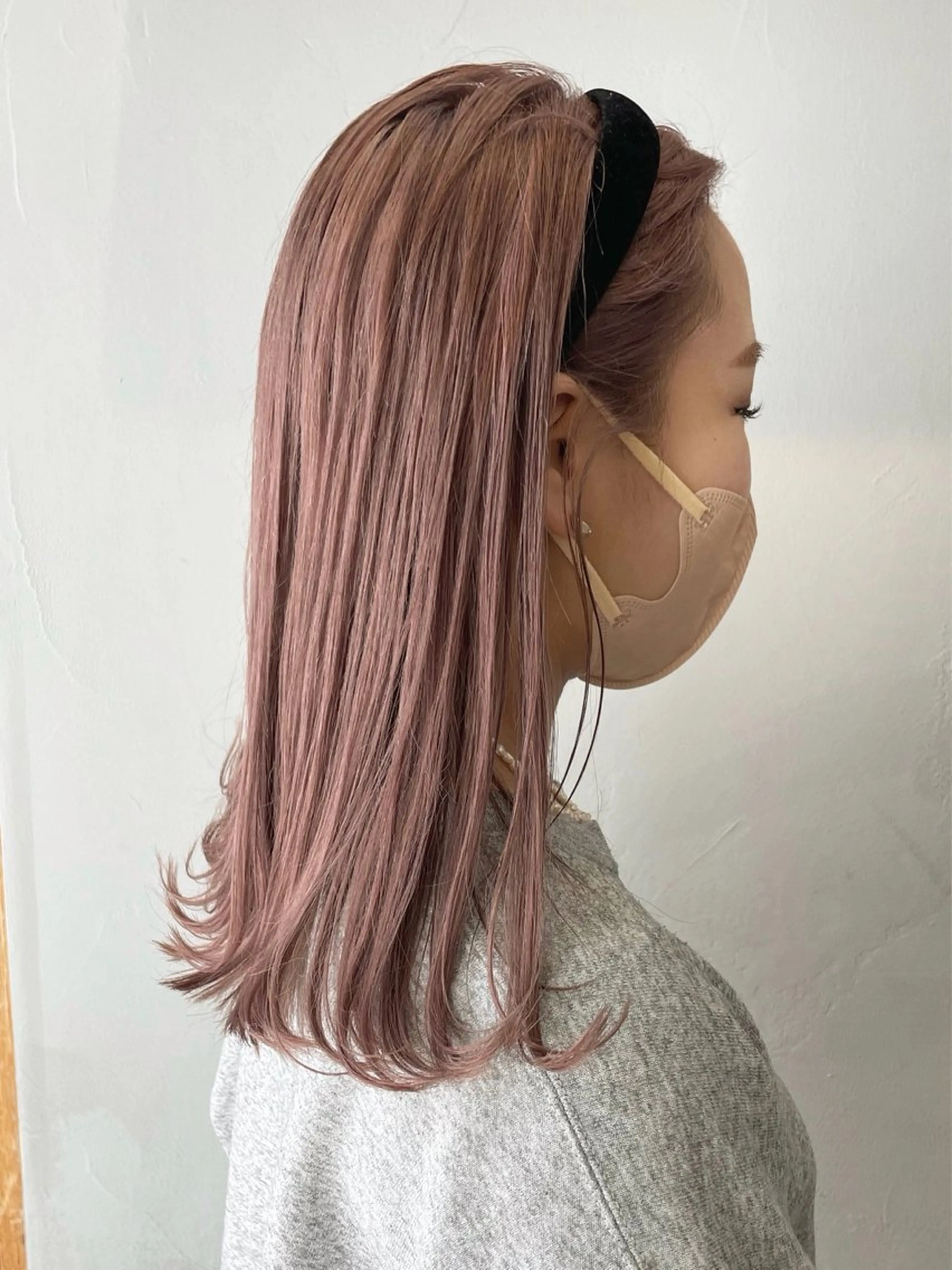 ミディアム カラー カット ヘアカラー トリートメント オリーブ/縮毛♡ Natsuno🩰のヘアスタイル