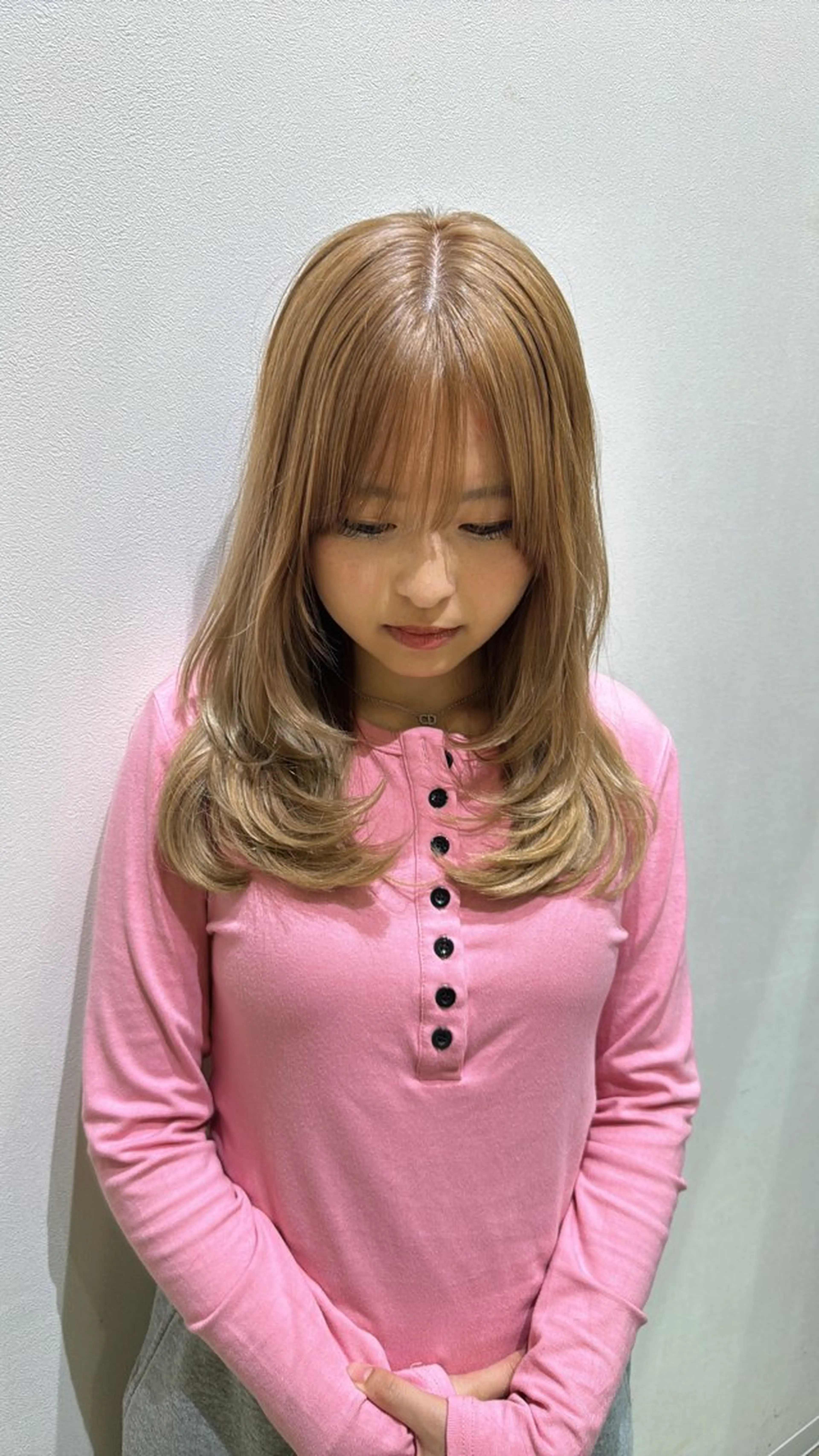 ミディアム カット ヘアカラー レイヤーカット /momocaのヘアスタイル