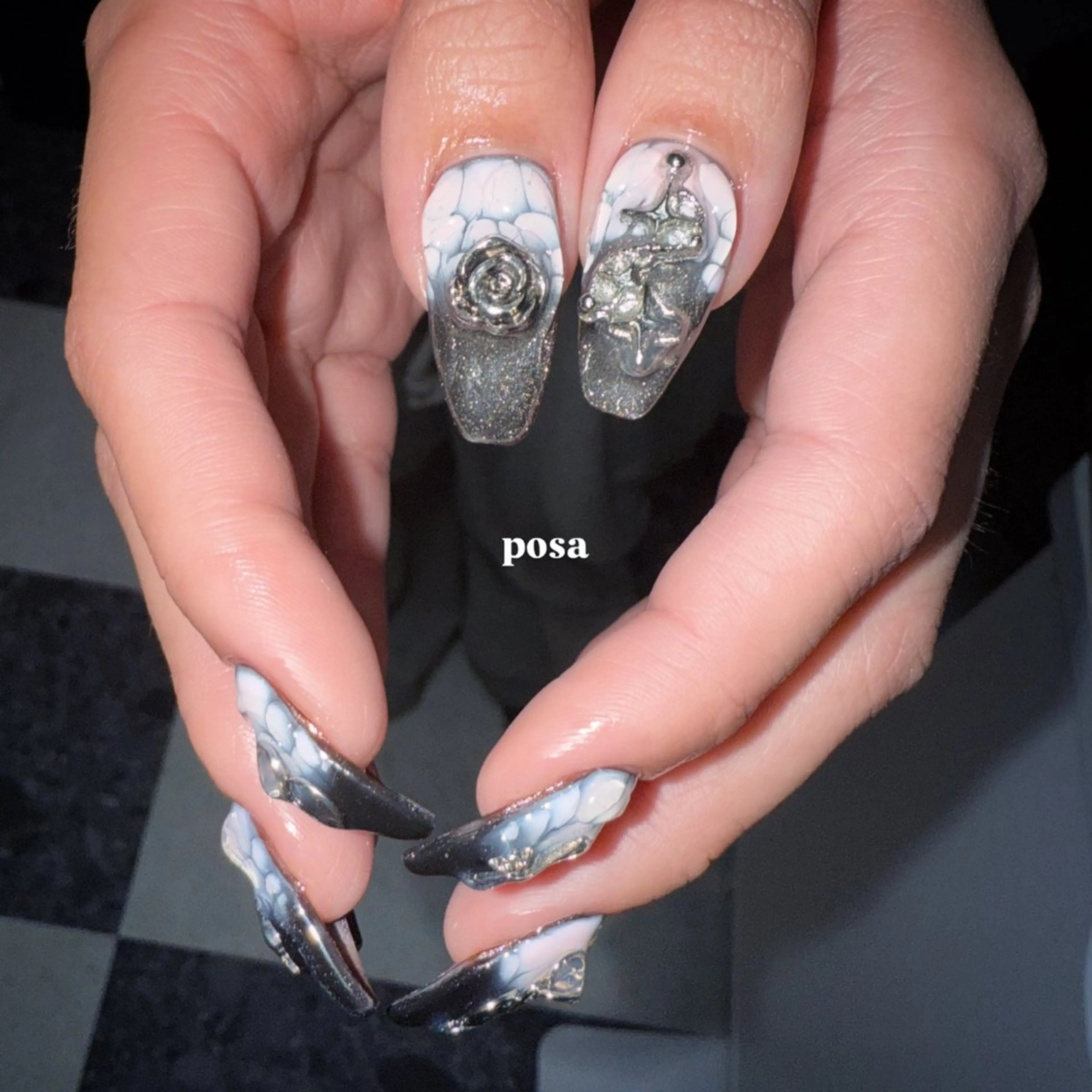 ネイル シンプルネイル ハンドネイル posa nail モエミのネイルデザイン