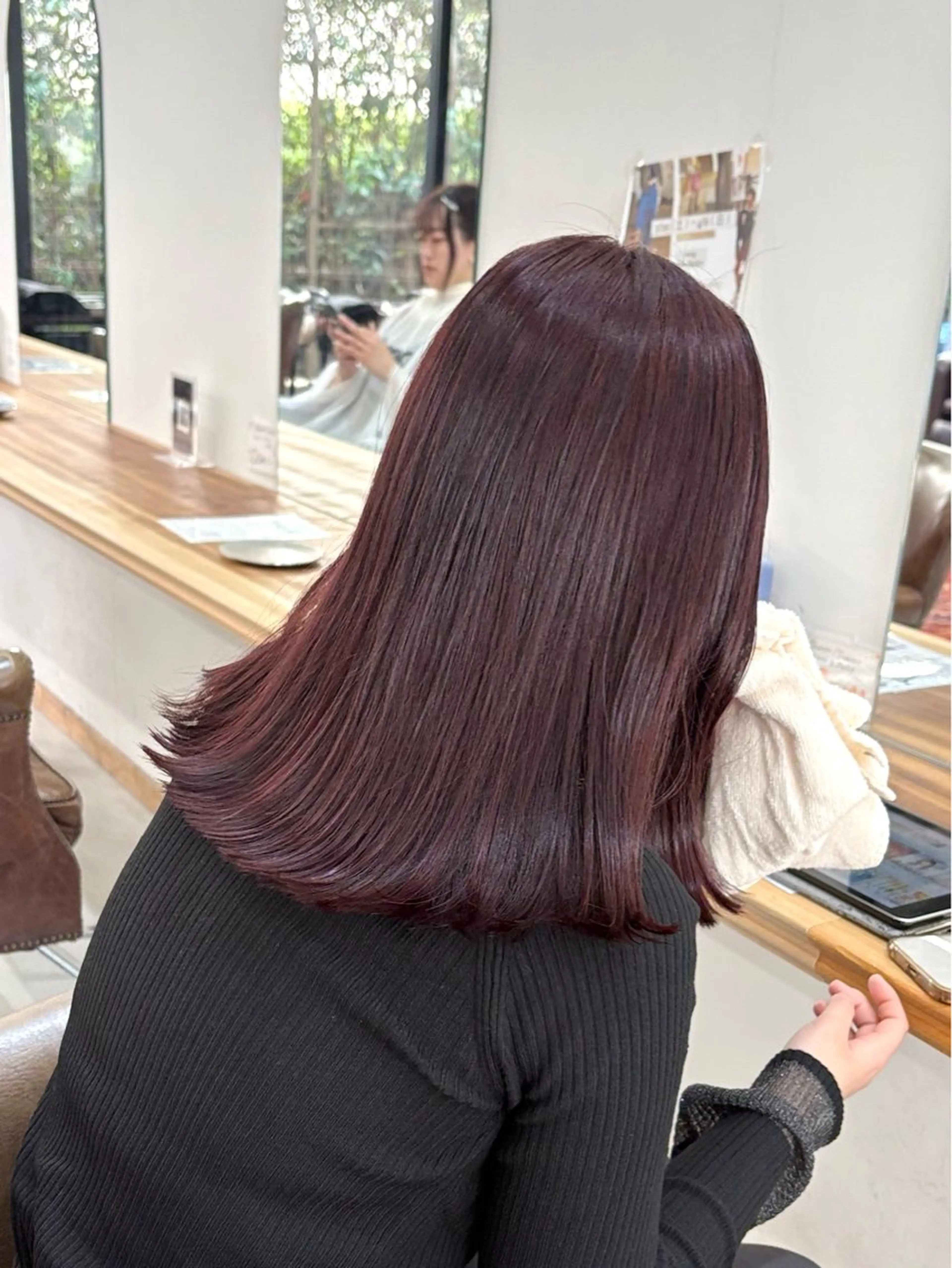 ミディアム カラー ヘアアレンジ ヘアカラー トリートメント ハル🌸柔色/ ブリーチなし/艶髪のヘアスタイル