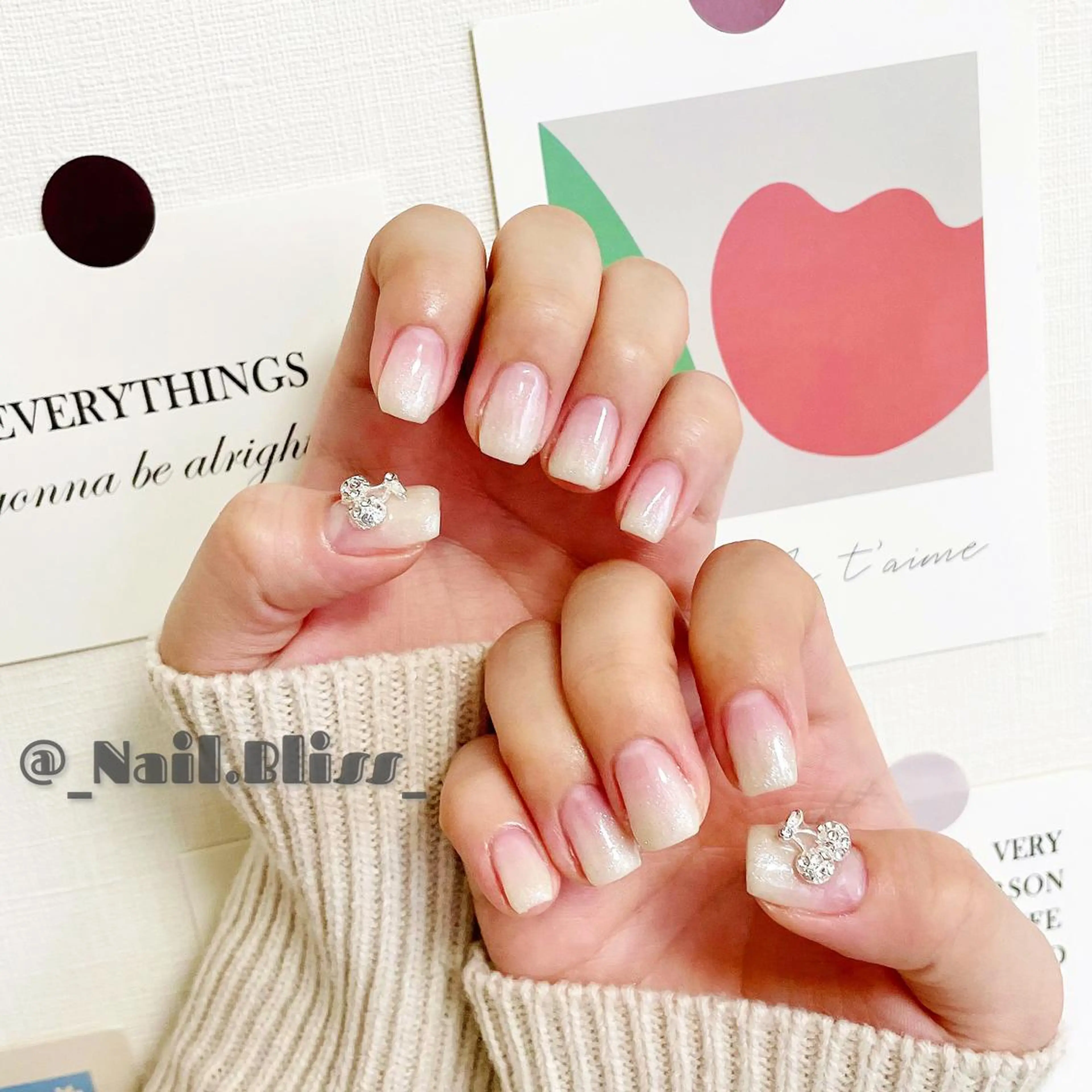 ネイル グラデーション ラメ(グリッター) ハンドネイル NAIL BLISSのネイルデザイン
