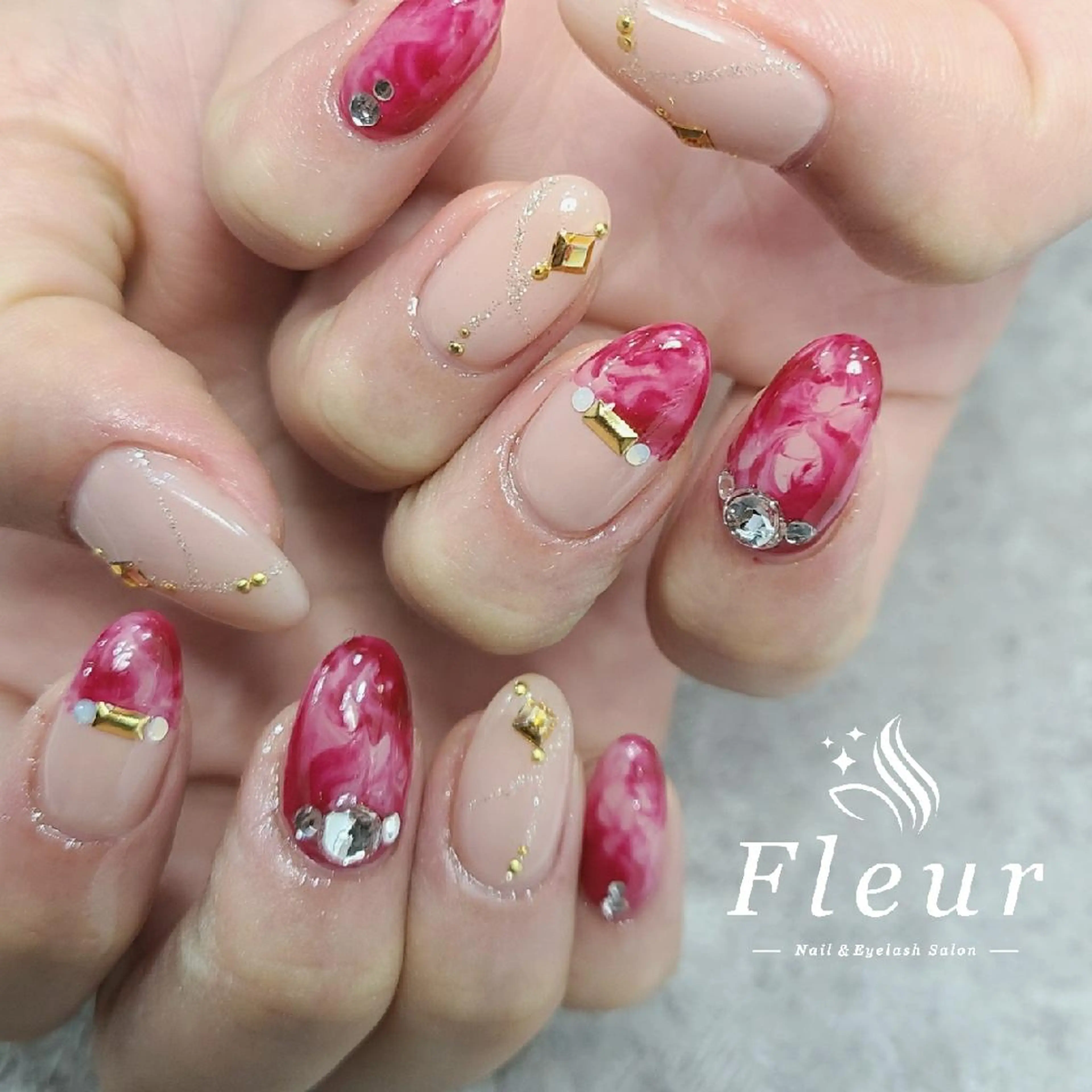 ネイル アートネイル ハンドネイル nail&eye ♡Fleur♡のネイルデザイン