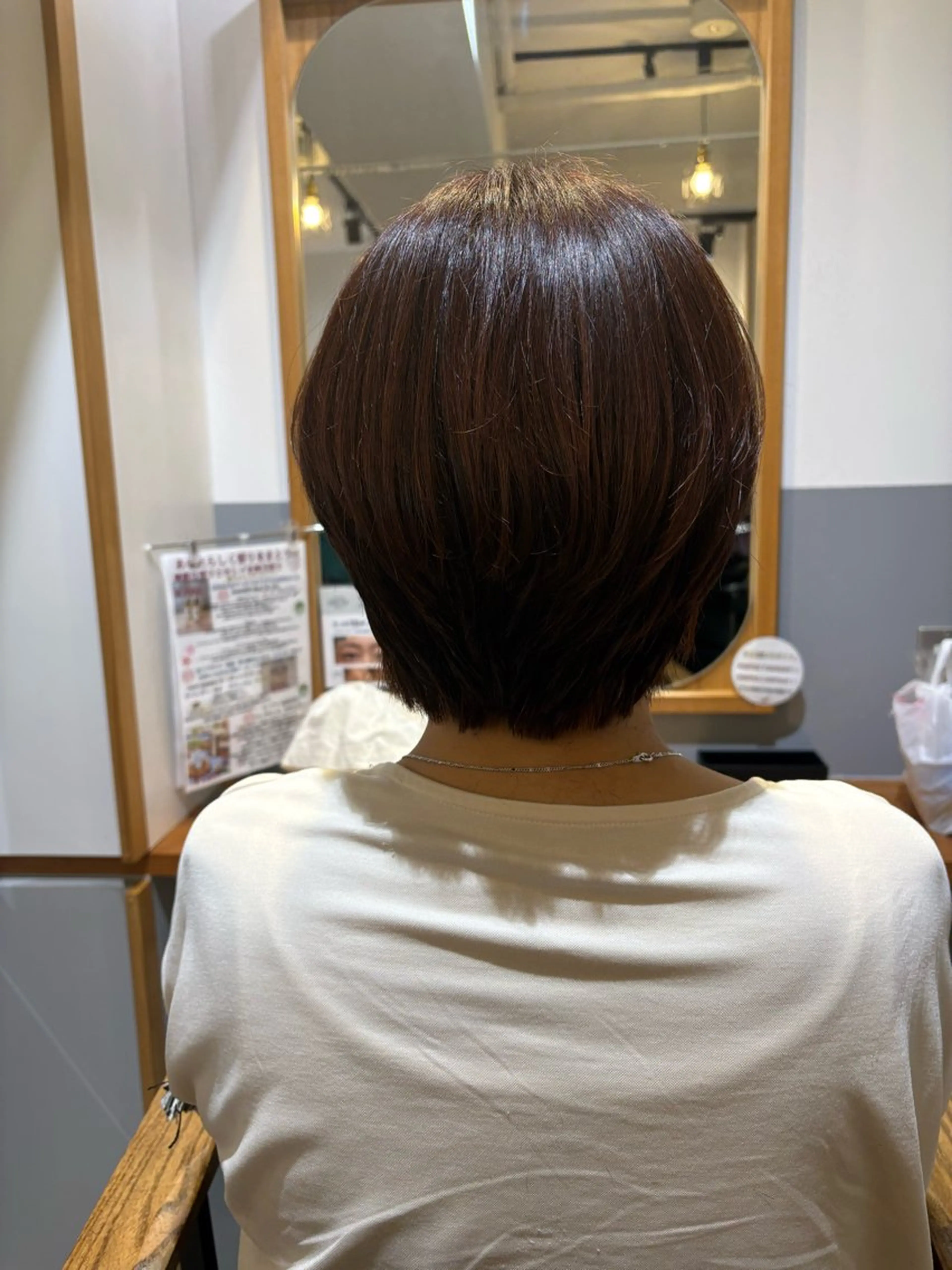 ショート カラー ベージュカラー オレンジ オレンジベージュ カット ヘアカラー トリートメント Shiina シイナのヘアスタイル