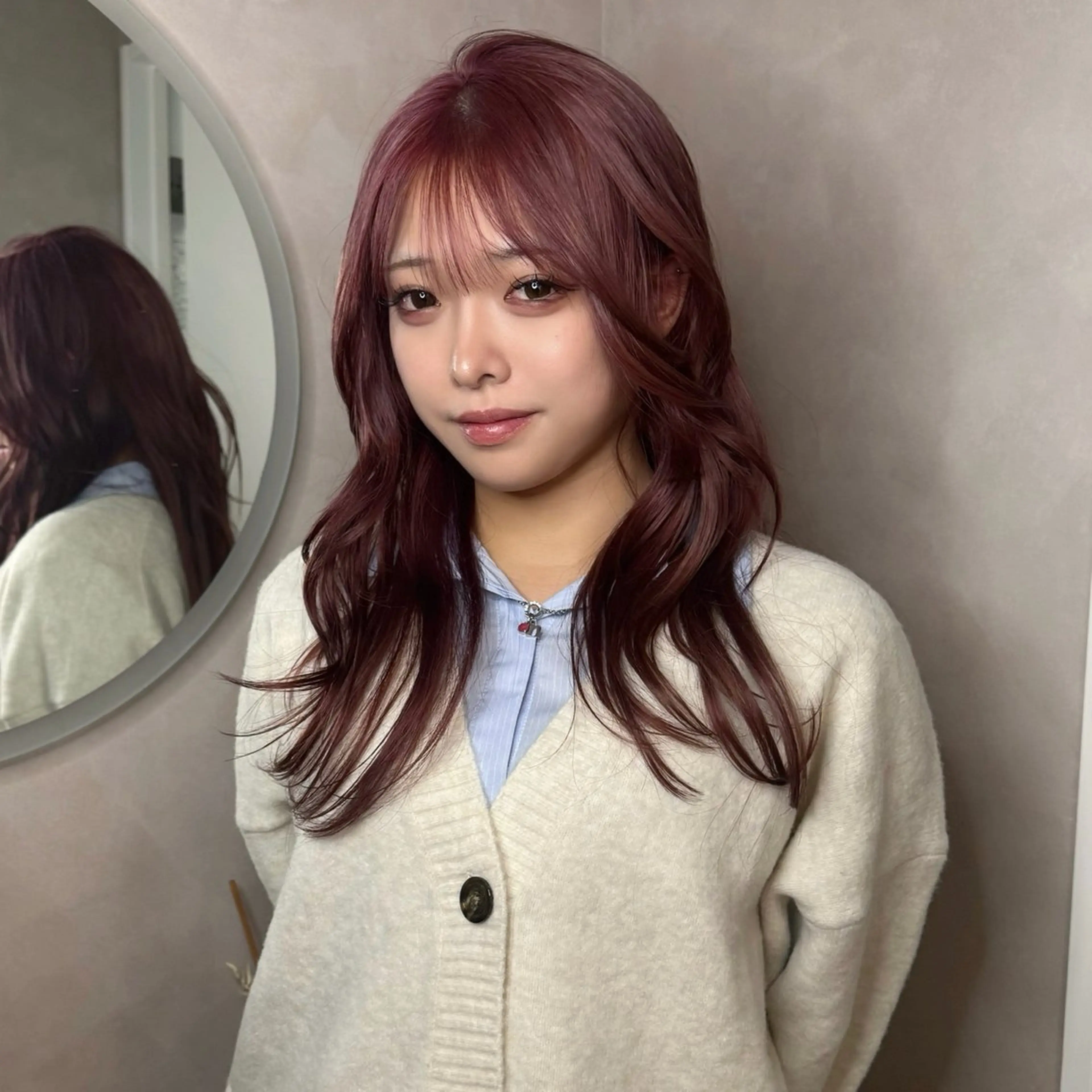 ロング カラー カシス ラベンダーカラー ヘアカラー Hinako🦋 ブリーチカラーのヘアスタイル