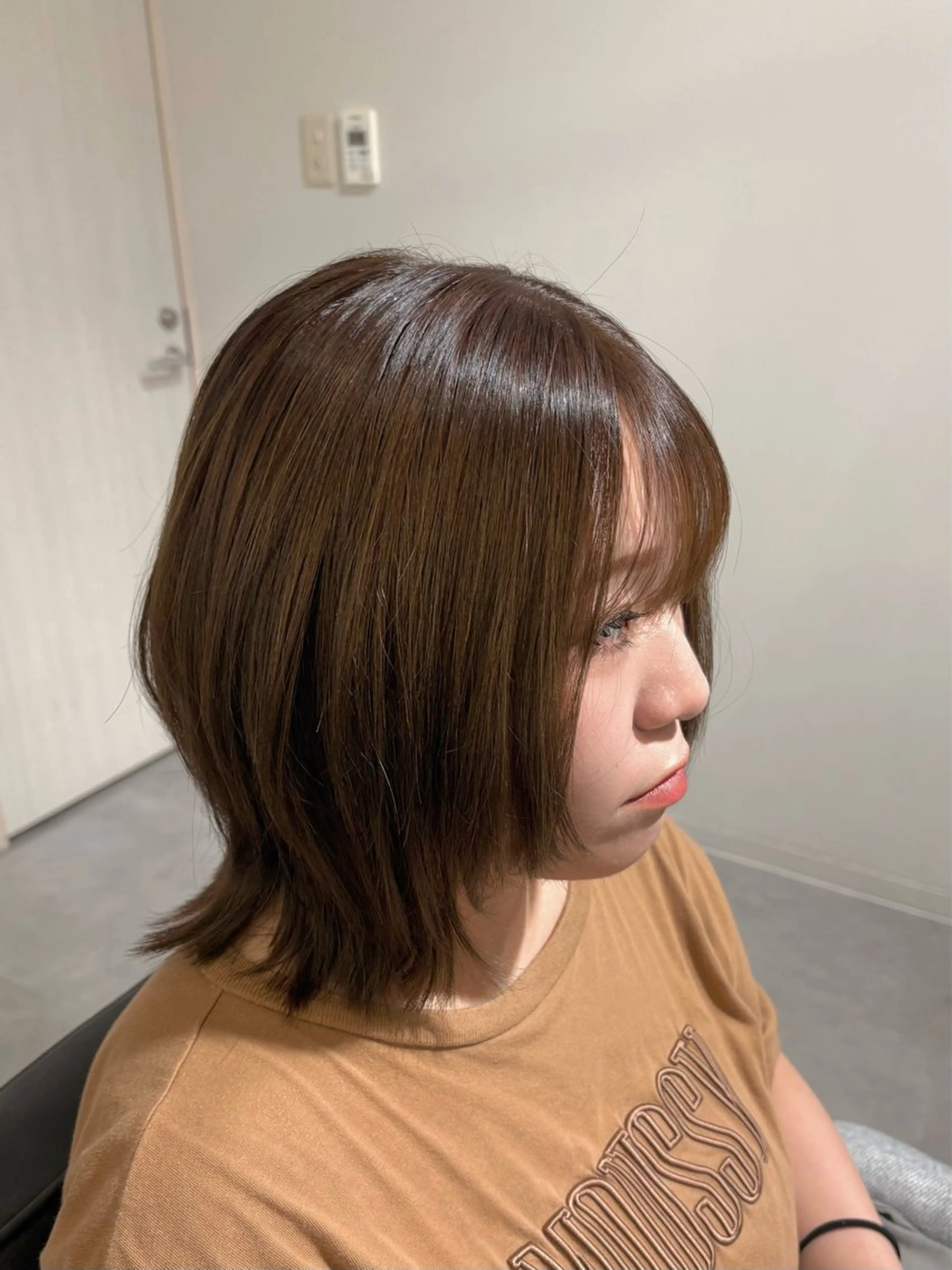 ショート ボブレイヤー ボブ 韓国風ヘア レイヤーカット 栗原 歩美のヘアスタイル