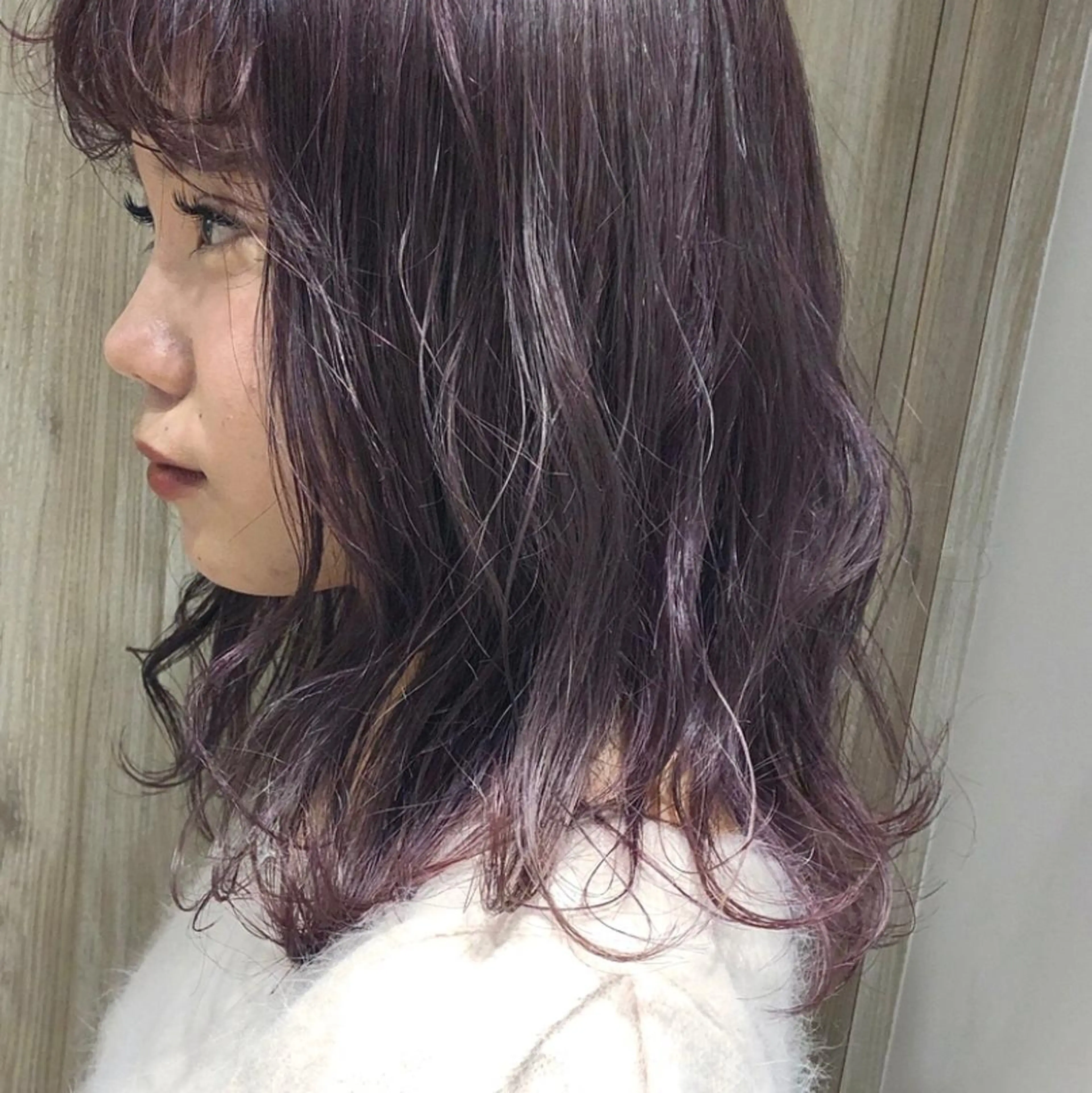 セミロング カラー カット ヘアカラー トリートメント 荒川 ひなの 新川崎のヘアスタイル