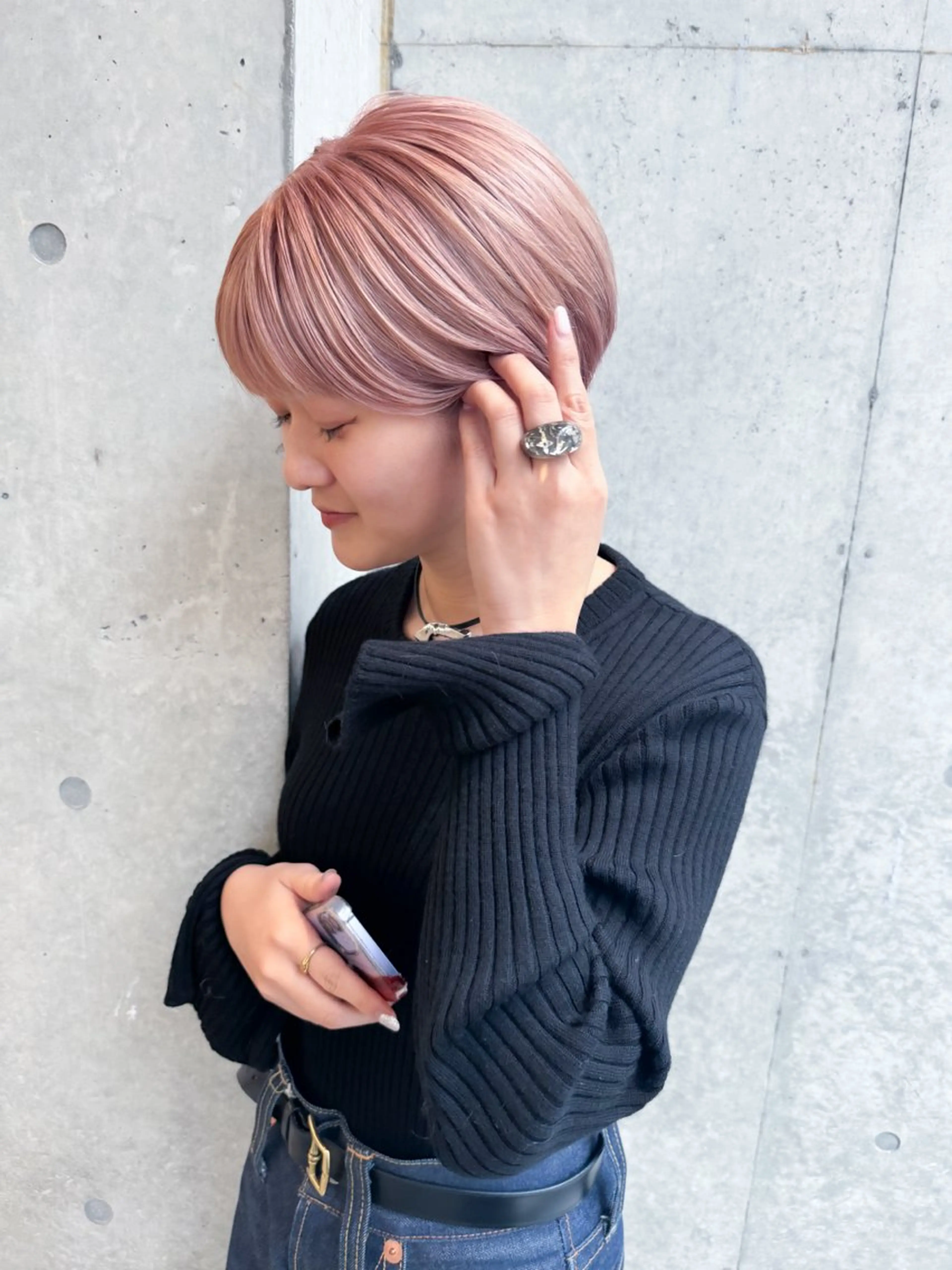 ショート カラー ヘアアレンジ ミニボブ/ブリーチ 🌈MISATOのヘアスタイル