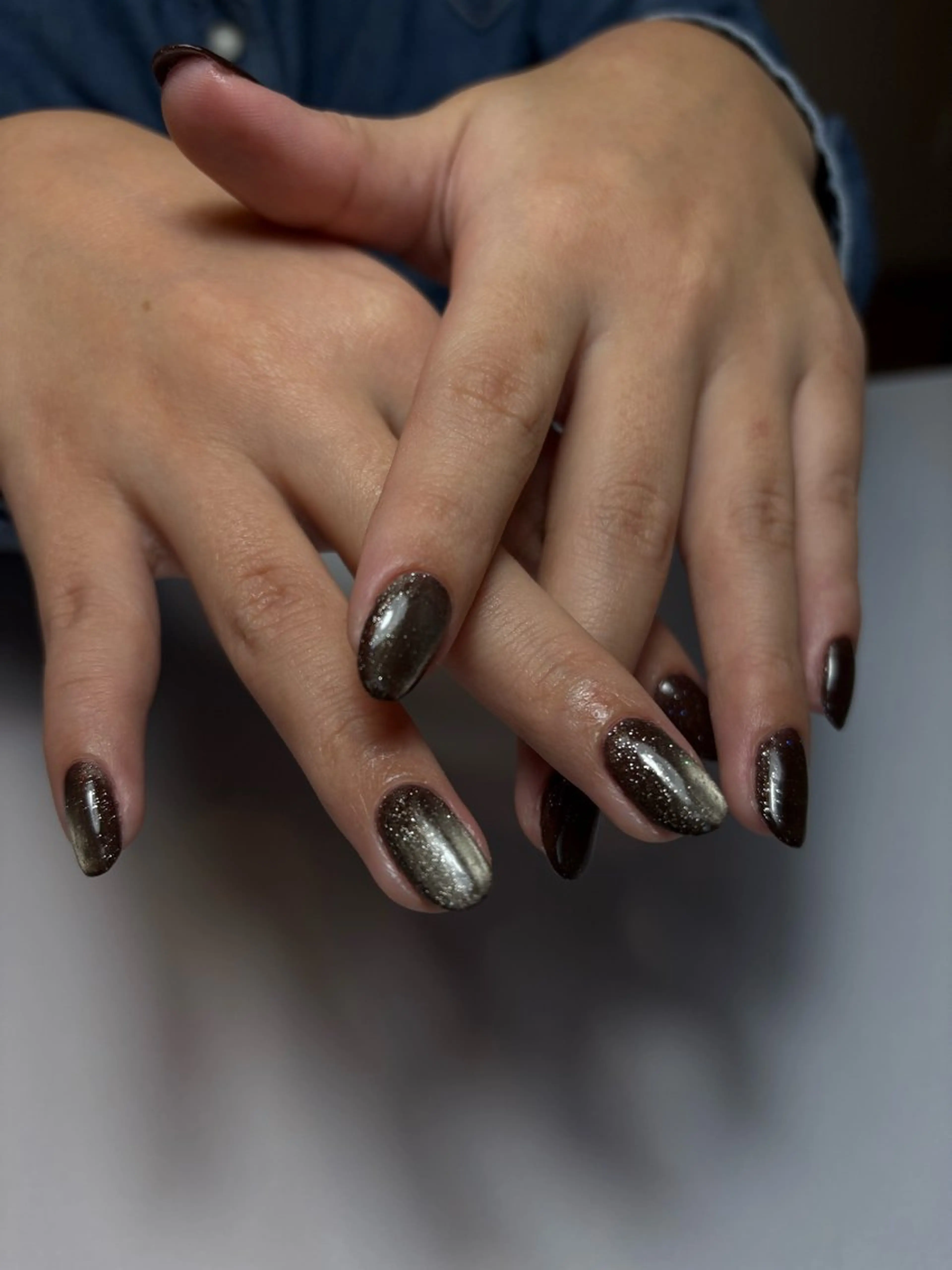 ネイル ゴールド マグネットネイル hina-LooP /高松駅徒歩五分のネイルデザイン