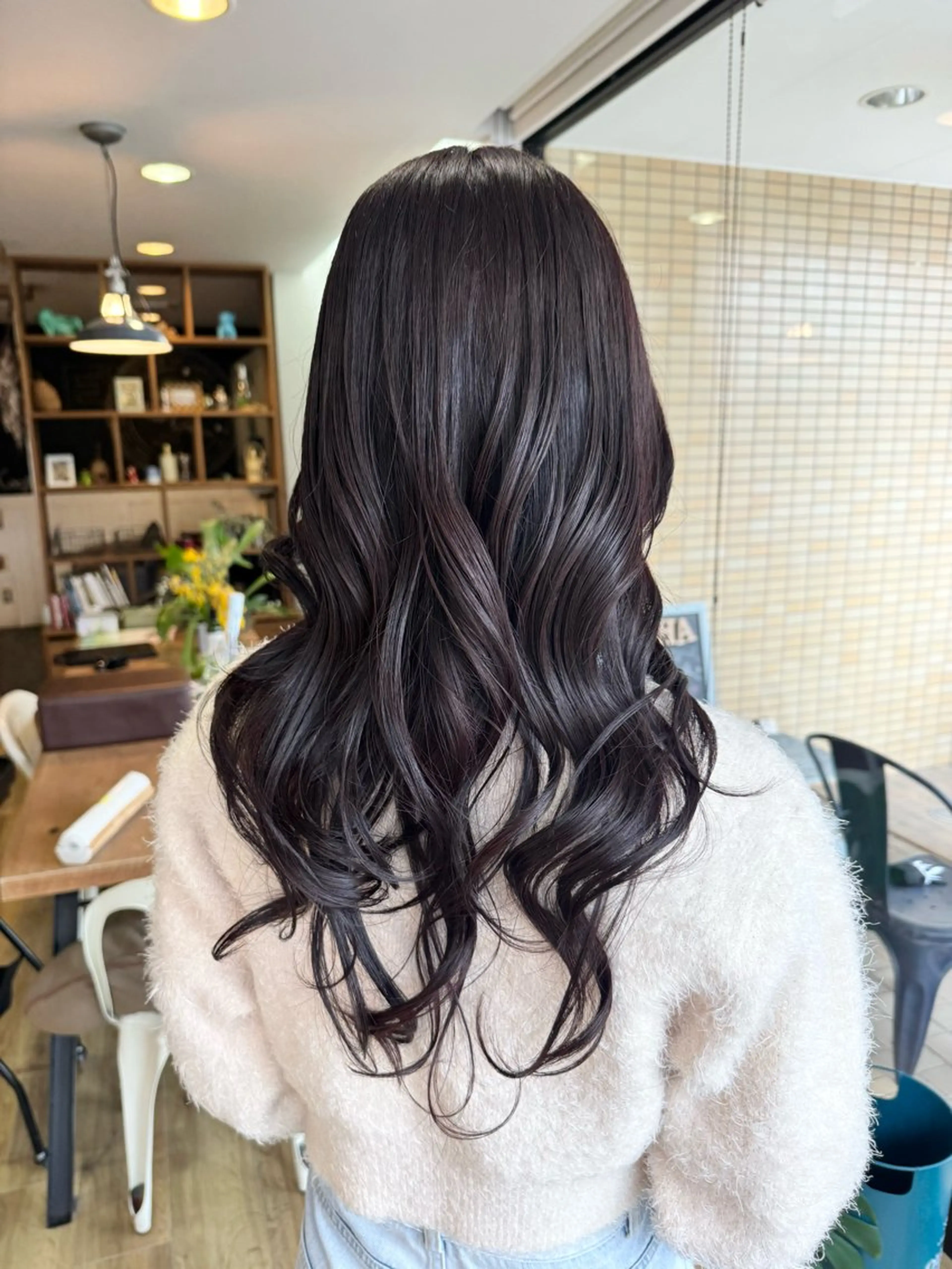 ロング カラー ブラウンカラー ヘアカラー トリートメント ツキダテ ユイのヘアスタイル
