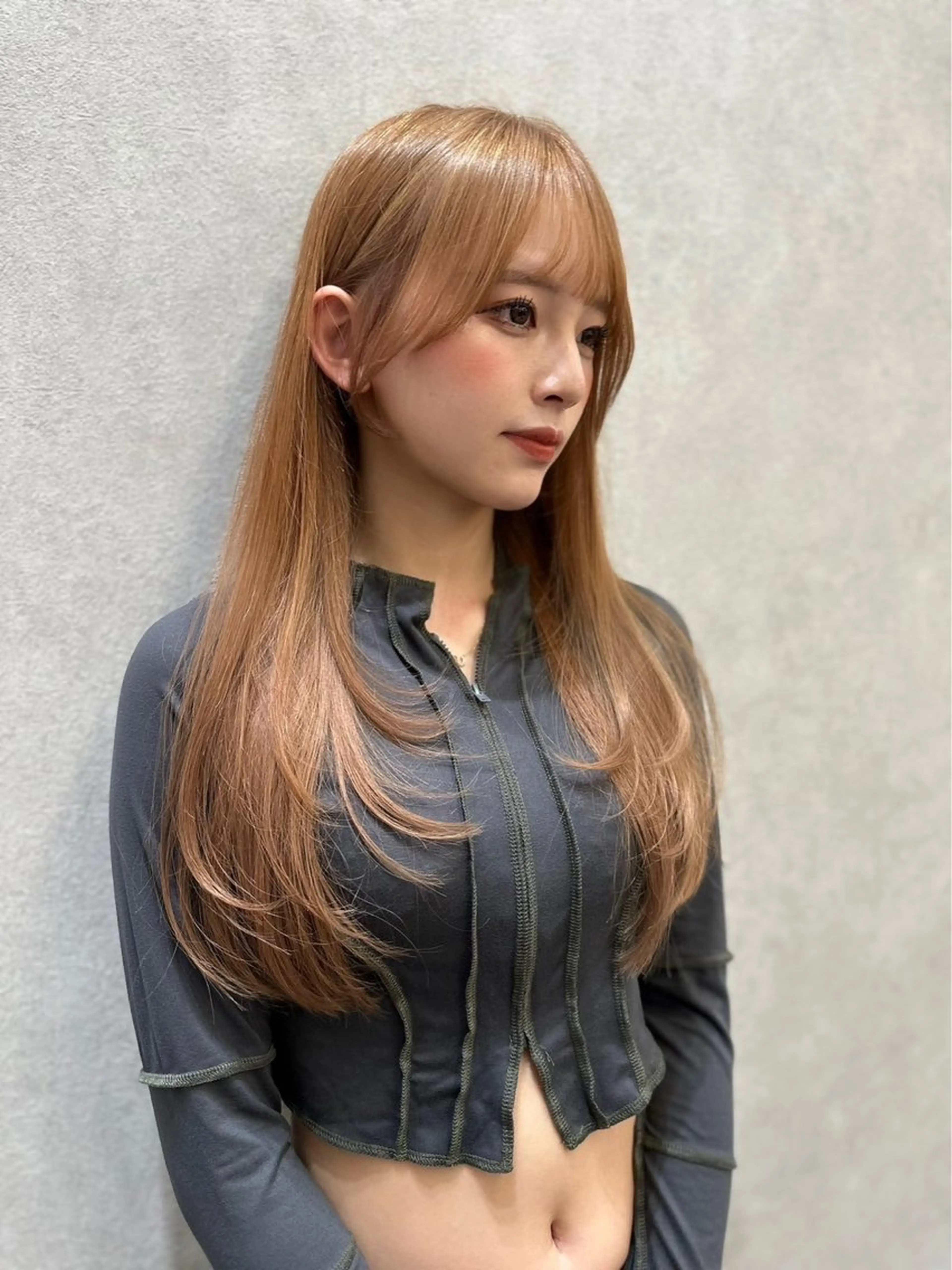 ロング レイヤーカット カット トリートメント 💖しの💖韓国ヘア レイヤーカットのヘアスタイル