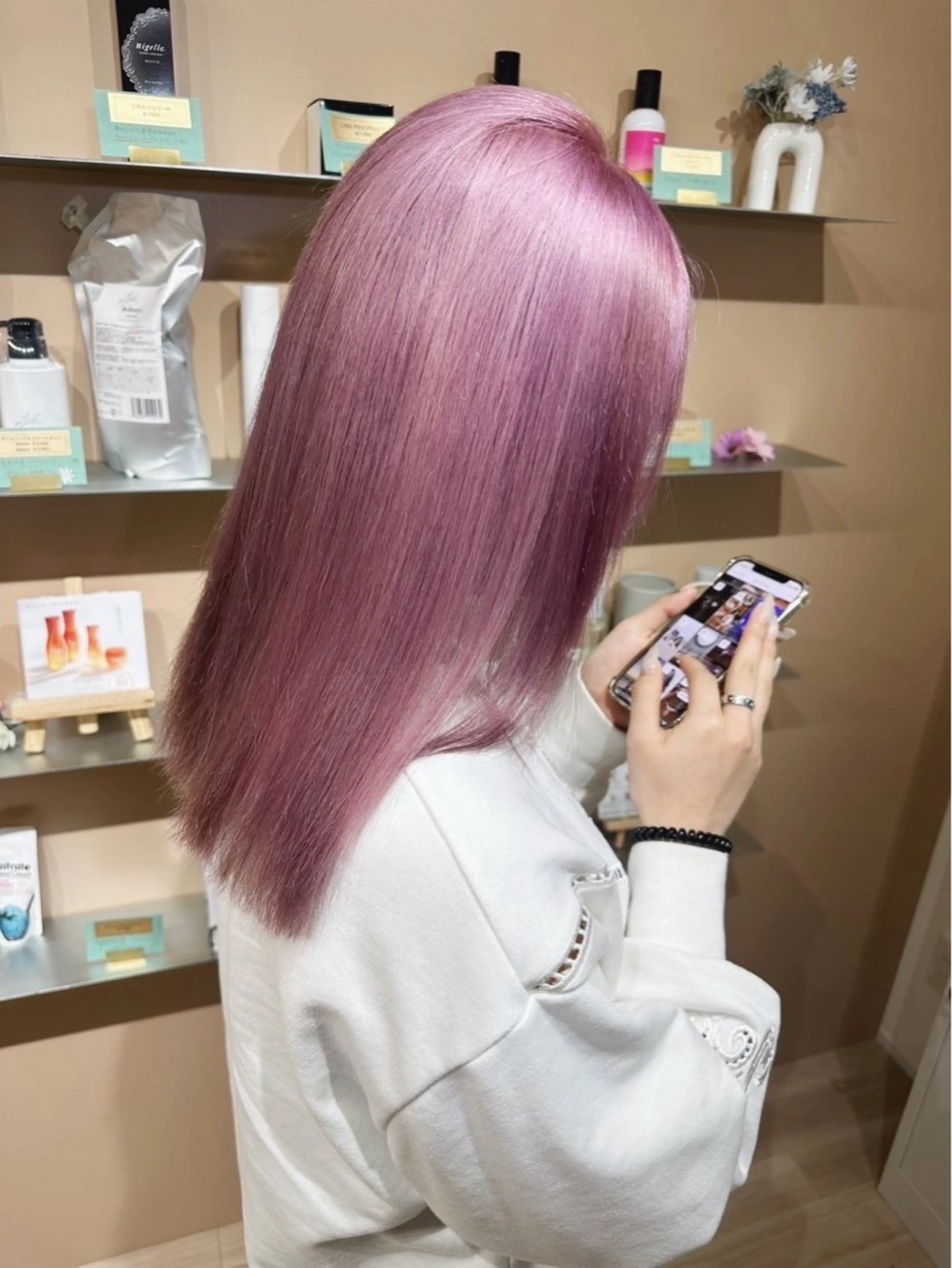 セミロング カラー Chere狭山店 河野　真一のヘアスタイル