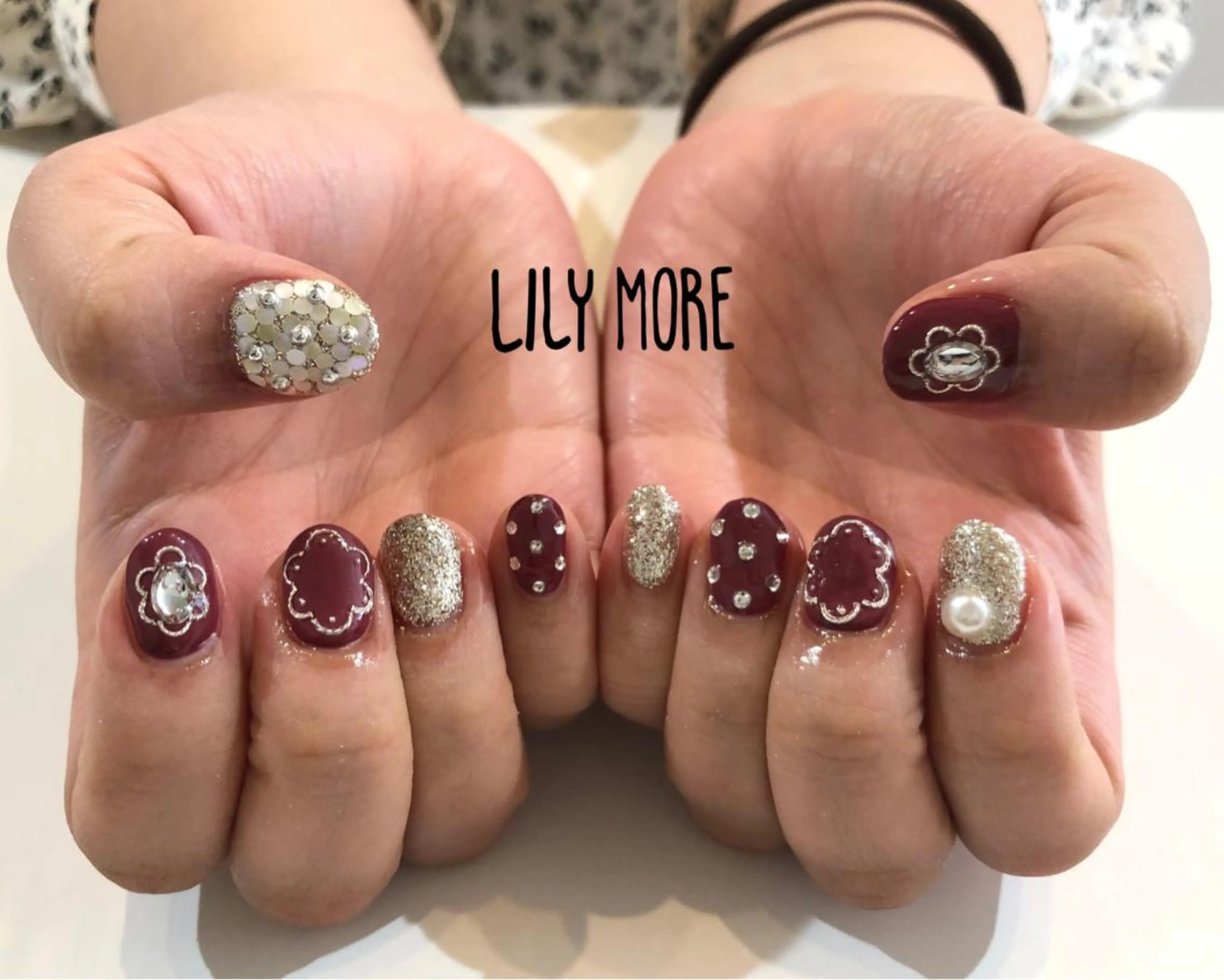 ネイル フラワーネイル Lily closetのネイルデザイン