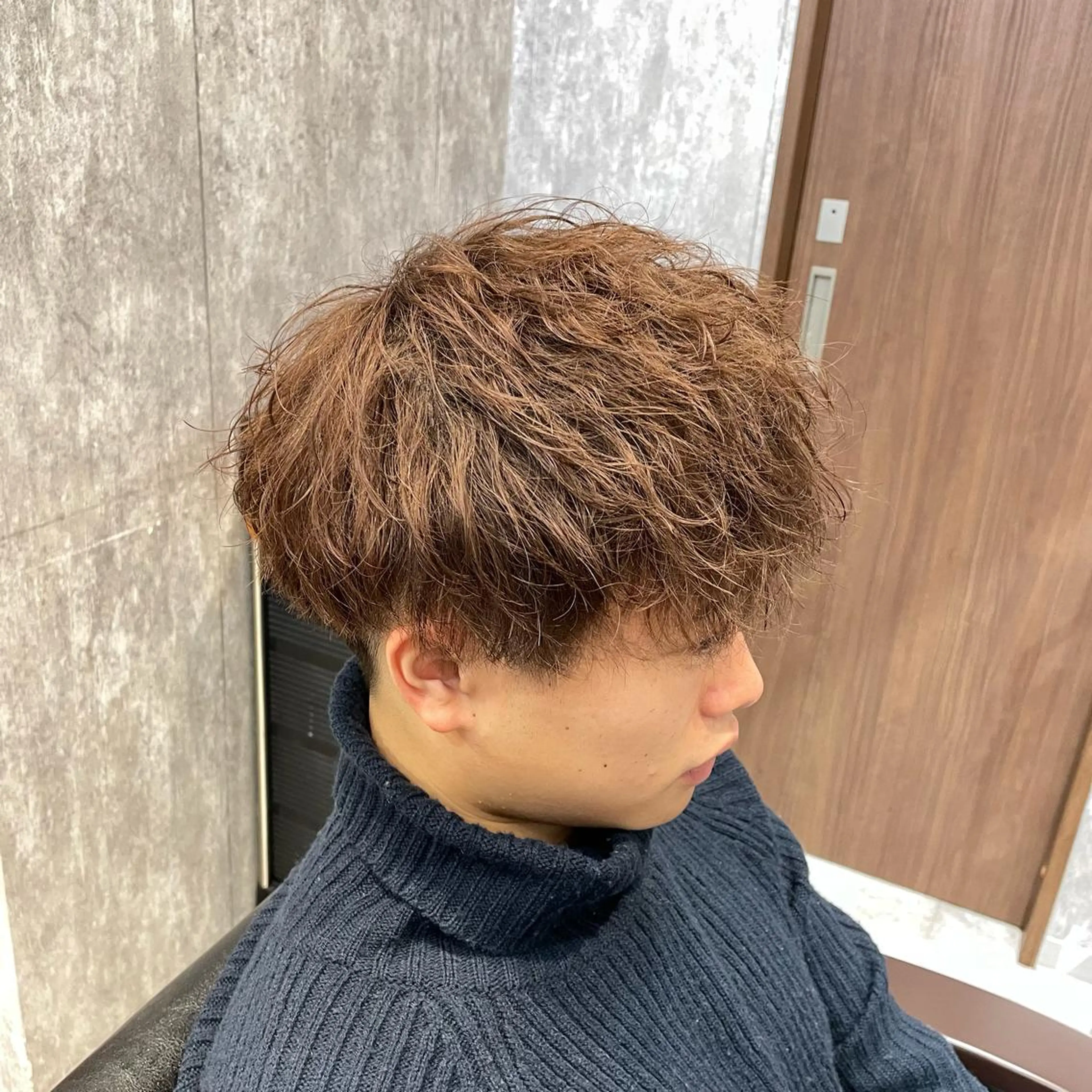 ショート カラー パーマ メンズ マッシュ メンズパーマ スパイラルパーマ 🔥メンズ超特化🔥 青木海斗のヘアスタイル