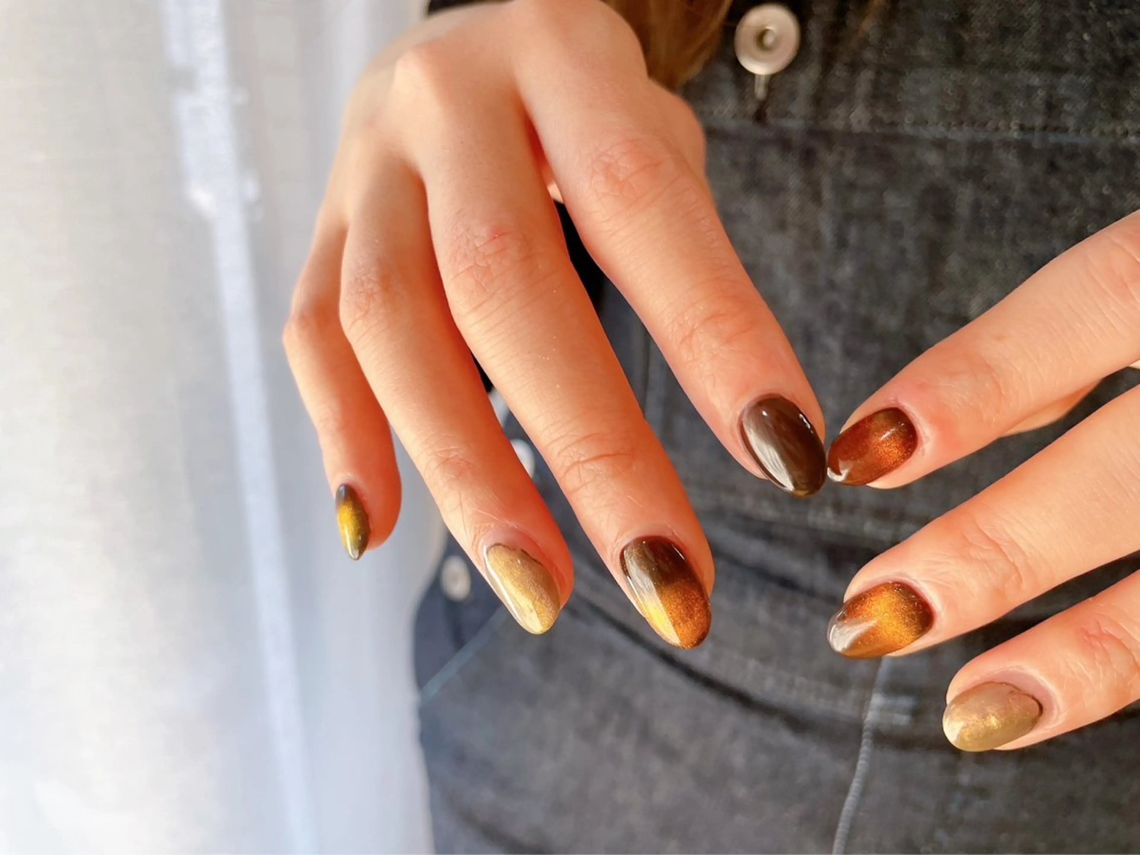 ネイル ジェルネイル 韓国ネイル マグネットネイル パラジェル kikinail 溝の口のネイルデザイン