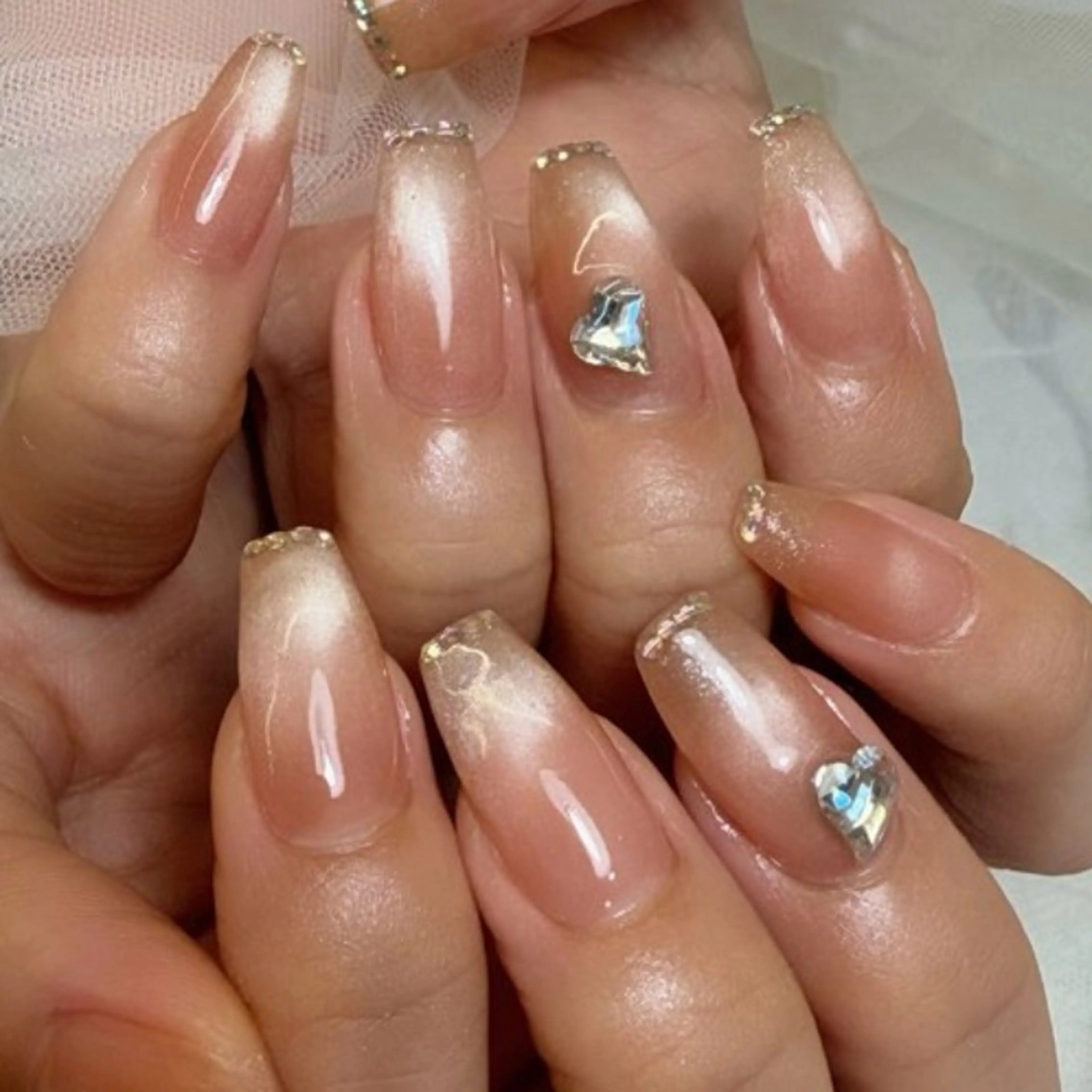 ネイル ストーンネイル ハンドネイル MAKI💎綺麗め 大人可愛い/堺筋本町のネイルデザイン