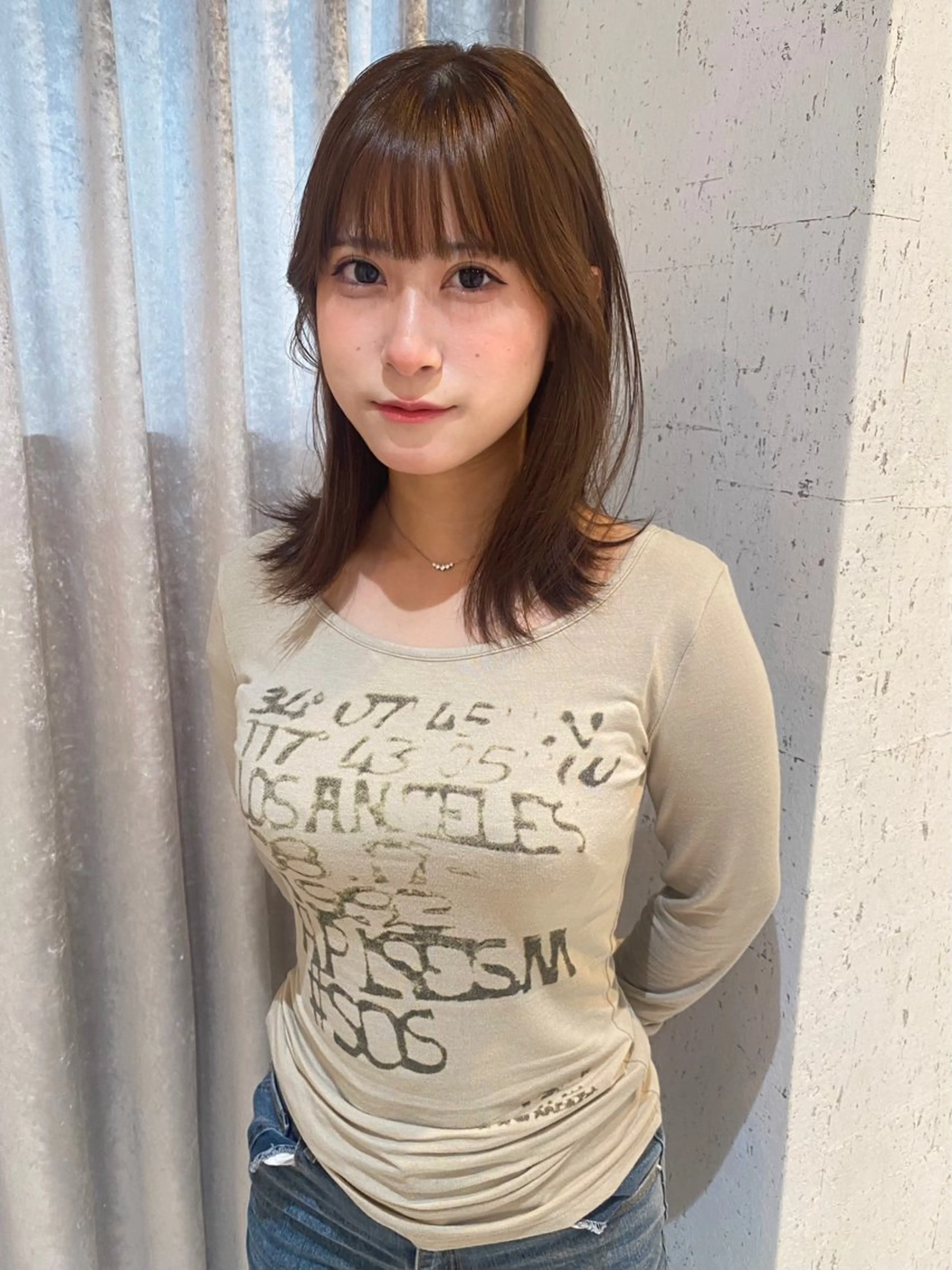 ミディアム カラー ブラウンカラー カット ヘアカラー トリートメント mai / linoah˚✧のヘアスタイル