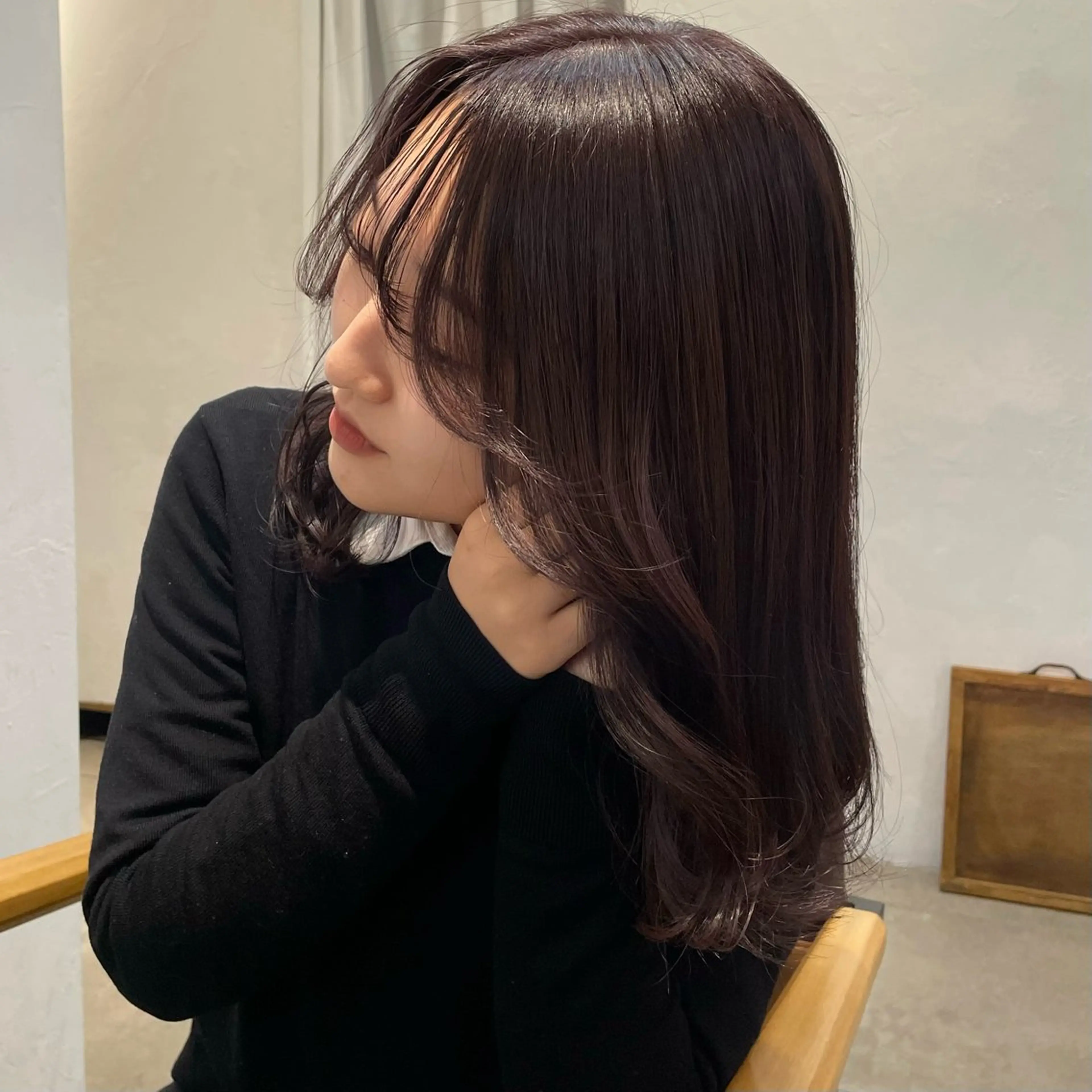 ミディアム 盛れる透明感カラー・ momokaのヘアスタイル