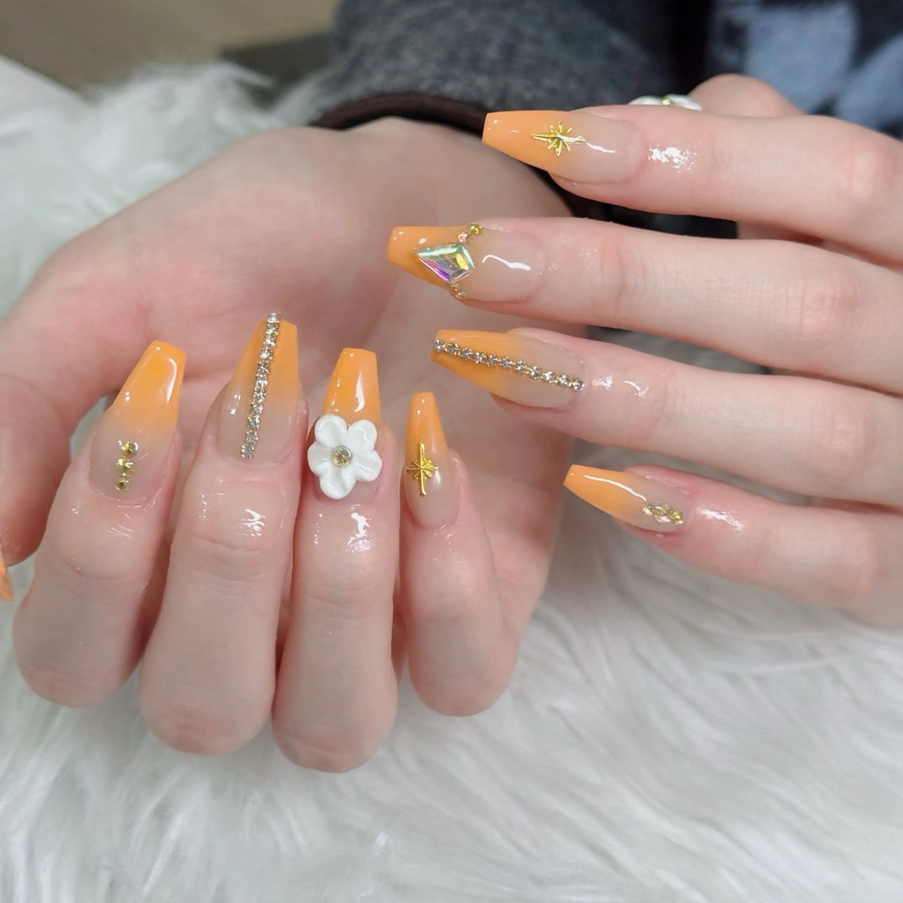 ネイル フットネイル フレンチネイル グラデーション 韓国ネイル ロングネイル ハンドネイル Hani Nail Salonのネイルデザイン