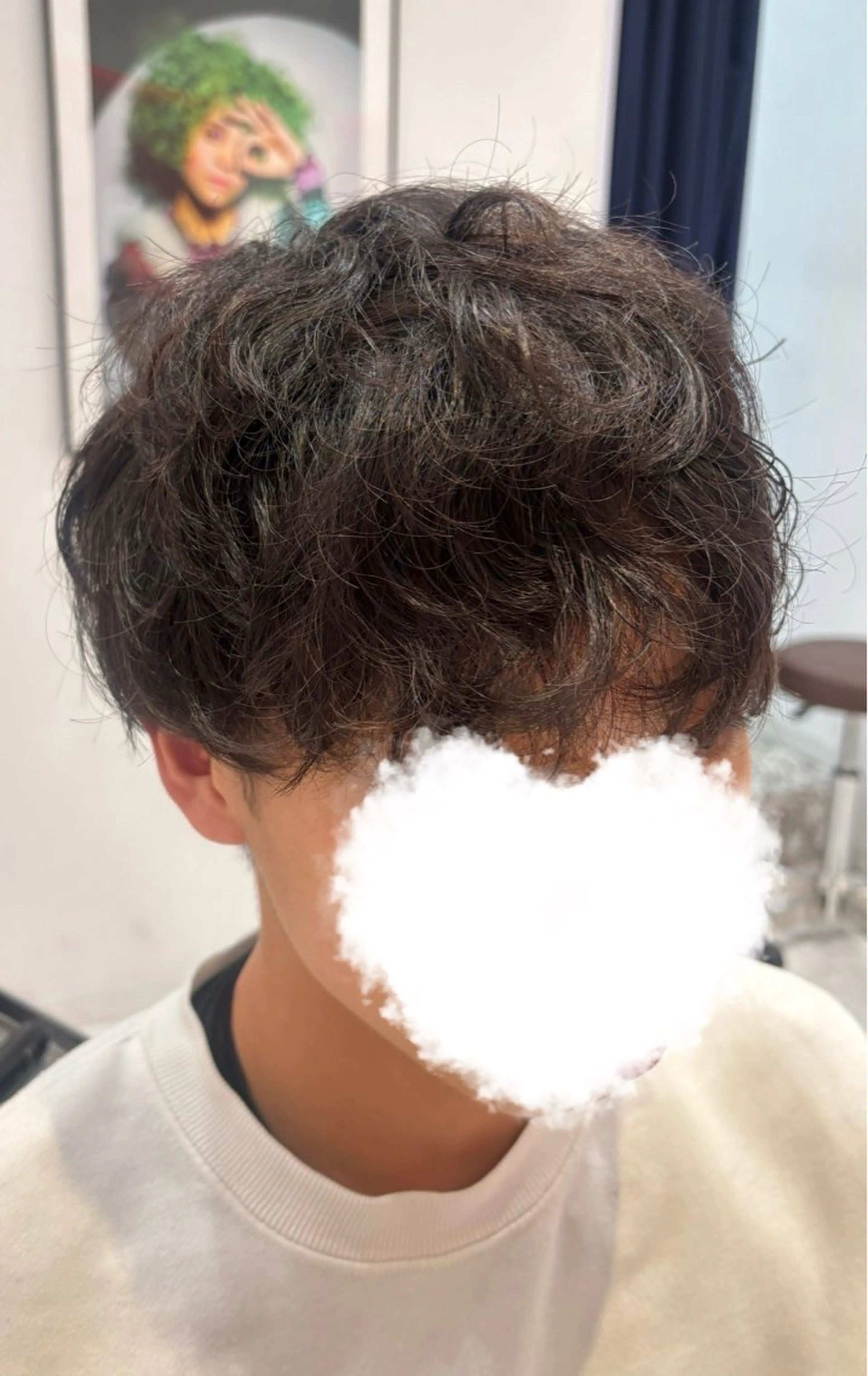 ミディアム ミディアムパーマ モデル募集 神田梨世🪼のヘアスタイル